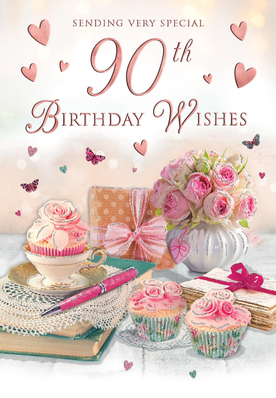 Piccadilly Greetings Age 90 Female Birthday Card - 9 x 6 Inch | Multicolor