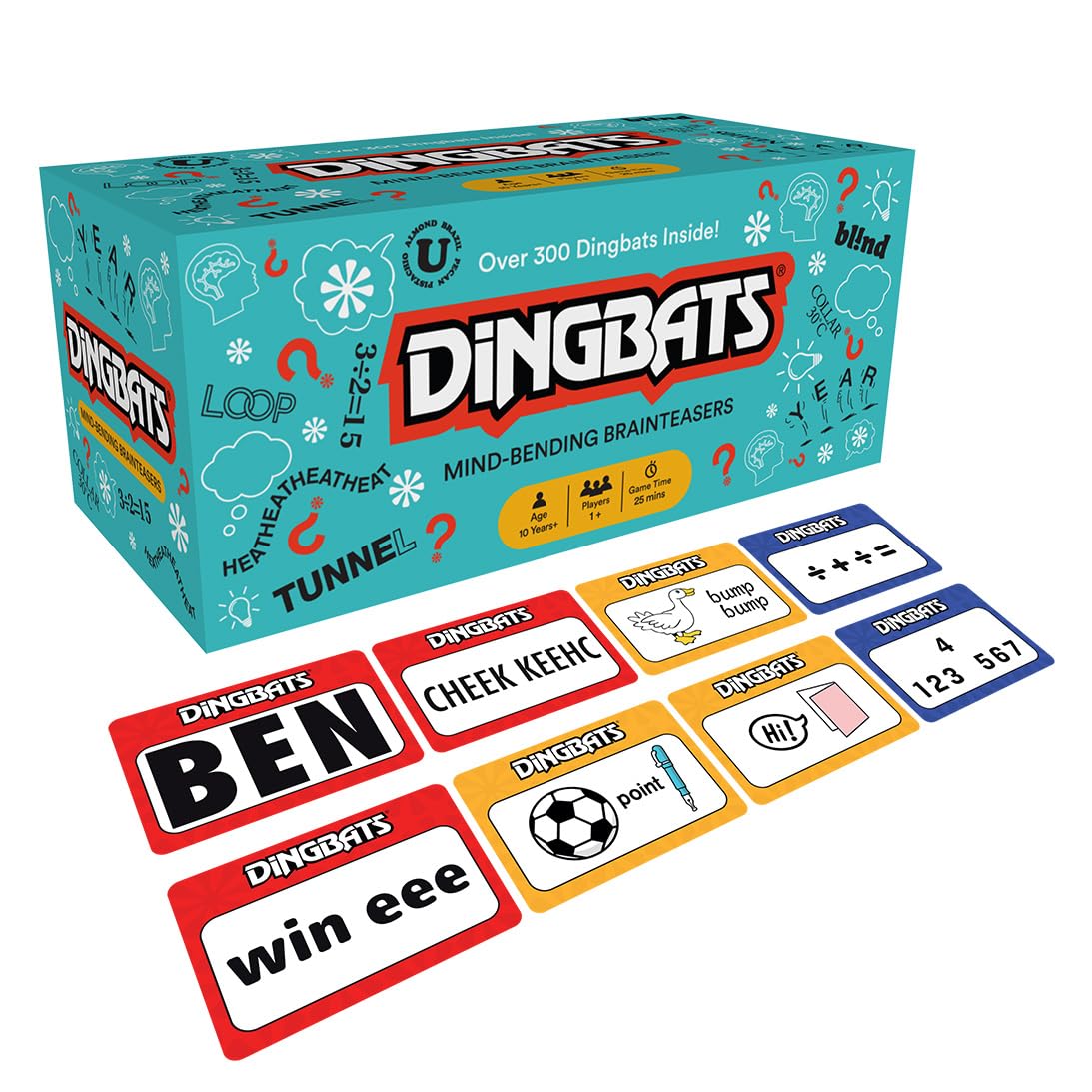 Gibsons Dingbats Word Game - 308 Puzzles | Ages 10+ | 1+ Players | 25 Min Duration 1