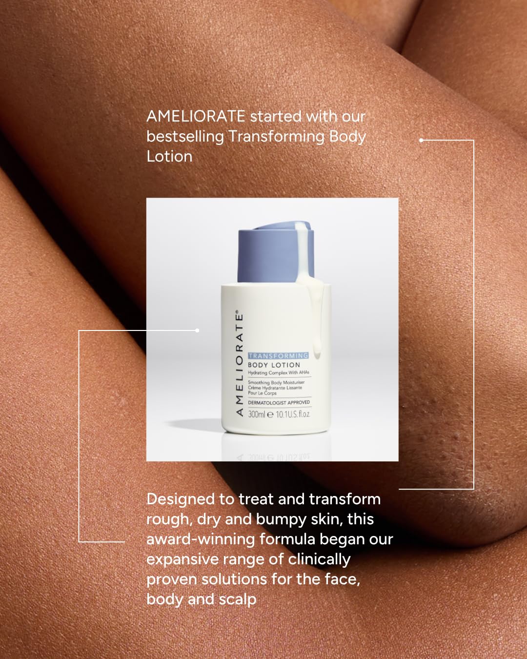 AMELIORATE Transforming Body Lotion - Exfoliates & Hydrates for KP & Bumpy Skin | 500ml 2