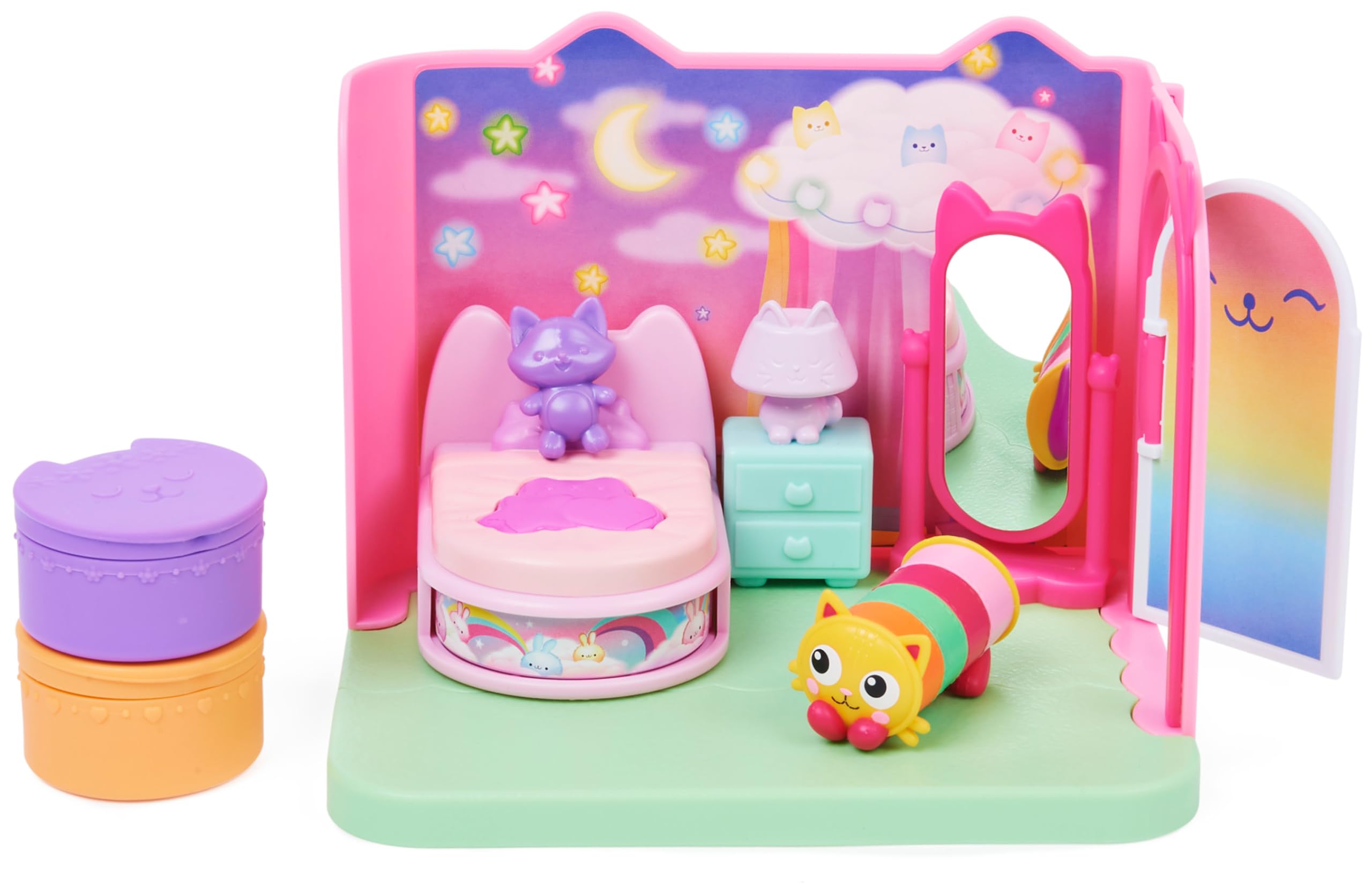 Gabby’s Dollhouse Sweet Dreams Bedroom Playset with Pillow Cat Figure & 3 Accessories 4