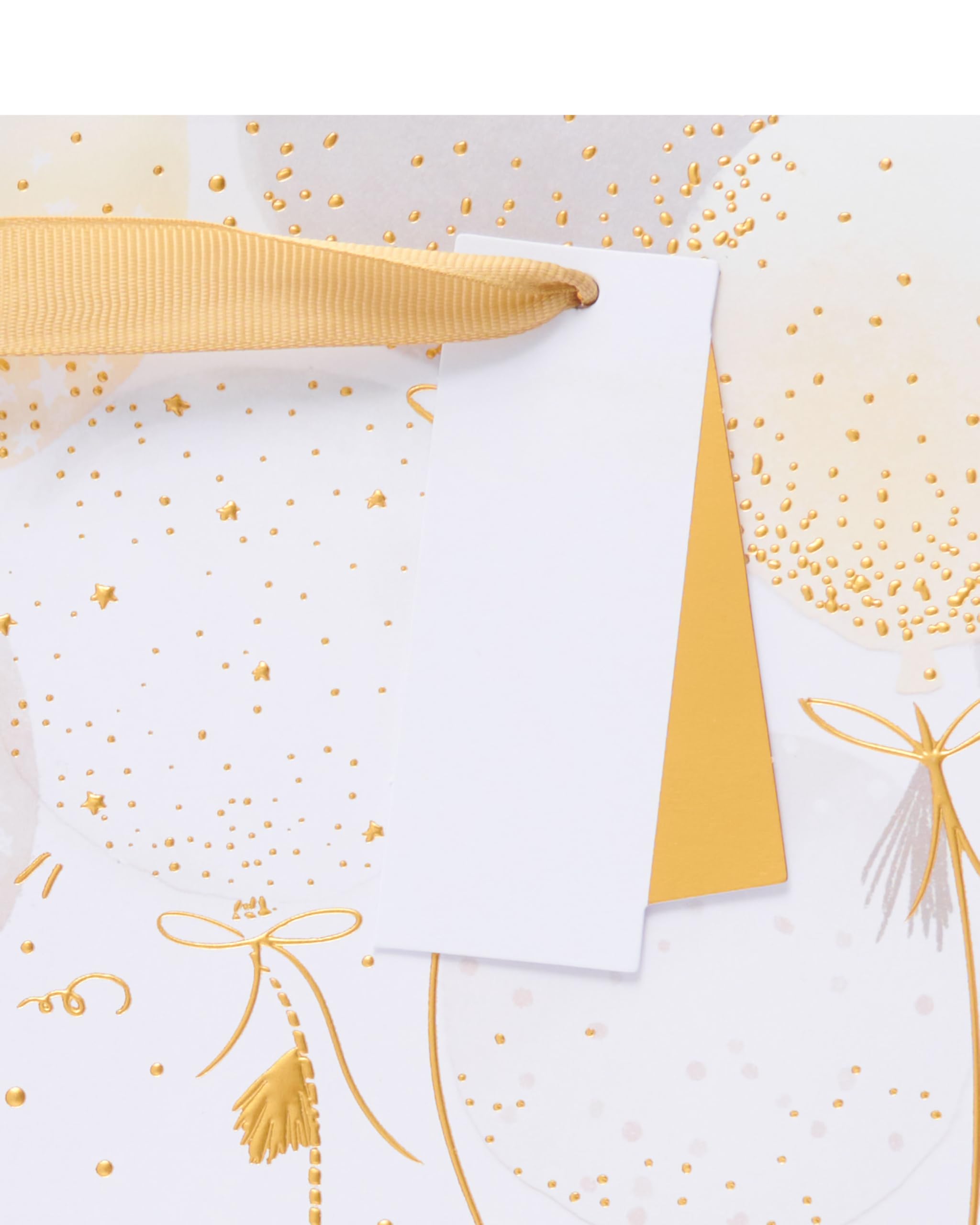 UK Greetings Large Gift Bag - Metallic Balloons Design | FSC Certified | 26.6 x 33 cm