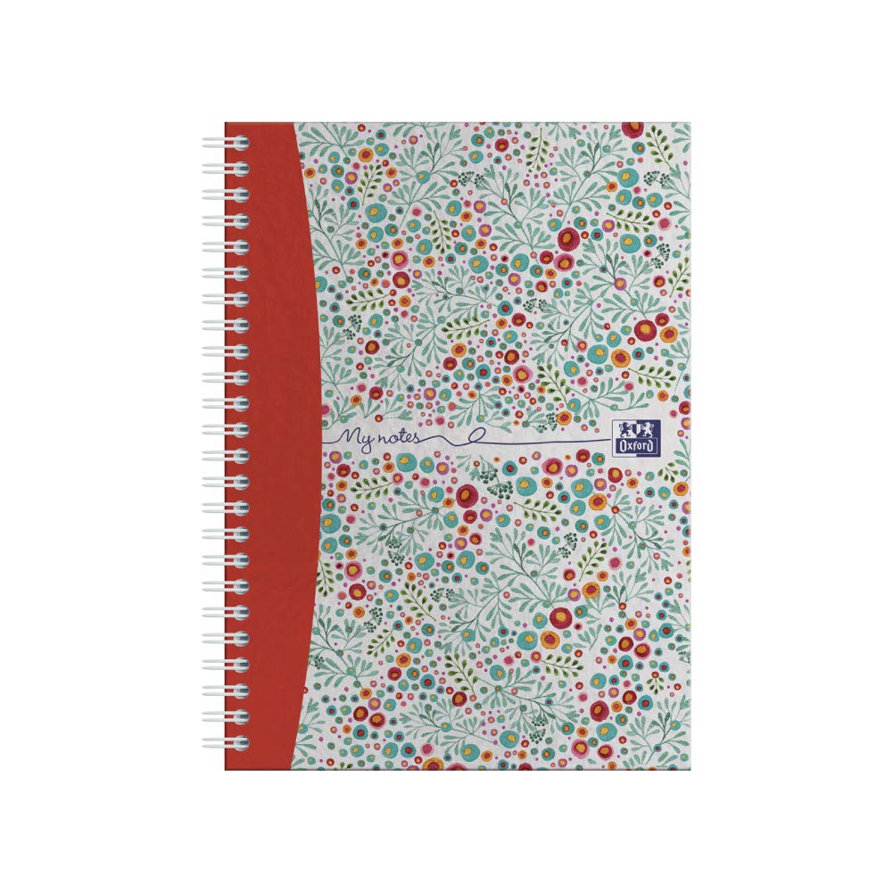 Oxford Bloom A5 Hard Cover Wirebound Notebook - Ruled, 140 Pages, Scribzee Enabled