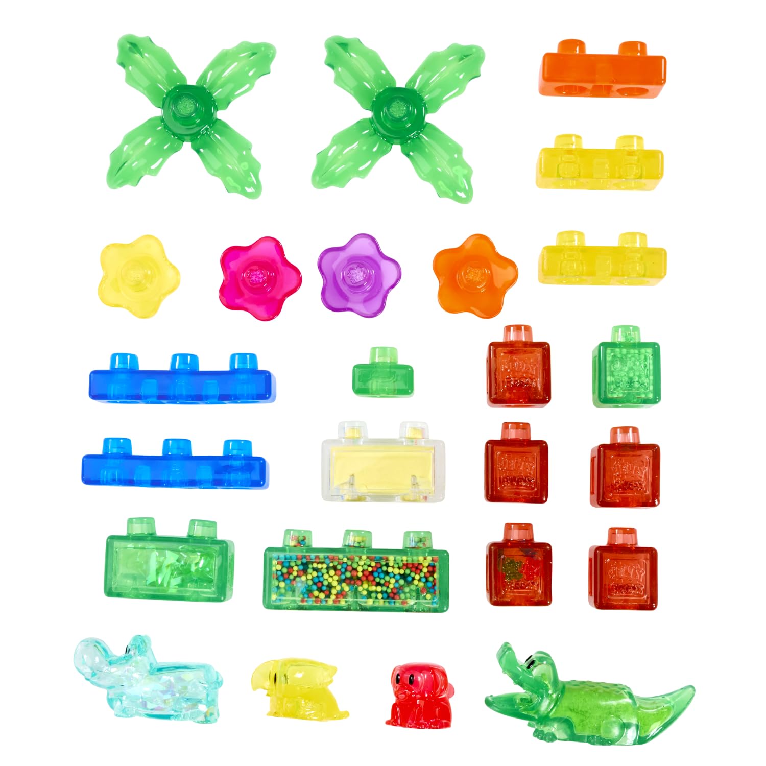 Jelly Blox Jungle Set - 25 Piece Building Set | Ages 2+ | Soft & Squishy Blocks 2
