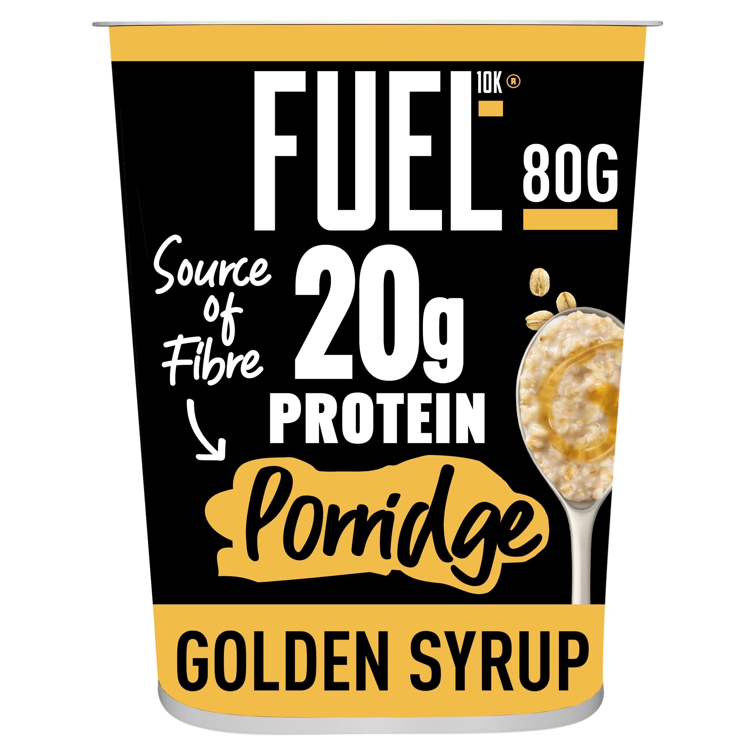 FUEL10K Golden Syrup Porridge Pot - 20g Protein, Source of Fibre | 8 Pack 2