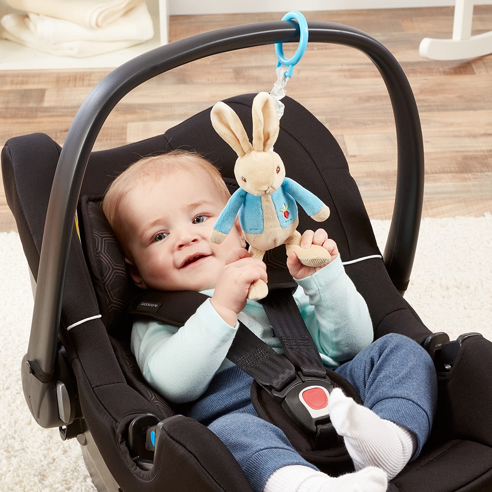 Rainbow Designs Peter Rabbit Jiggle Attachable Soft Toy - 21 cm, Multicolor, Unisex 5