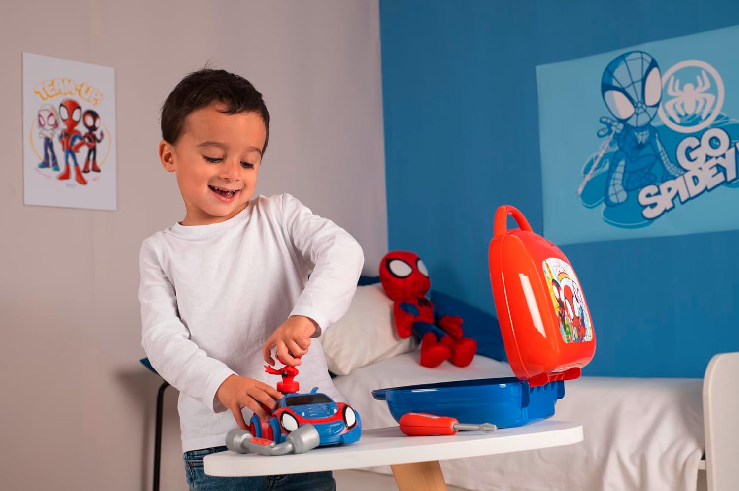 Smoby Spidey and His Amazing Friends Tool Box - Build Spidey's Crawler with Tools & Figure 8