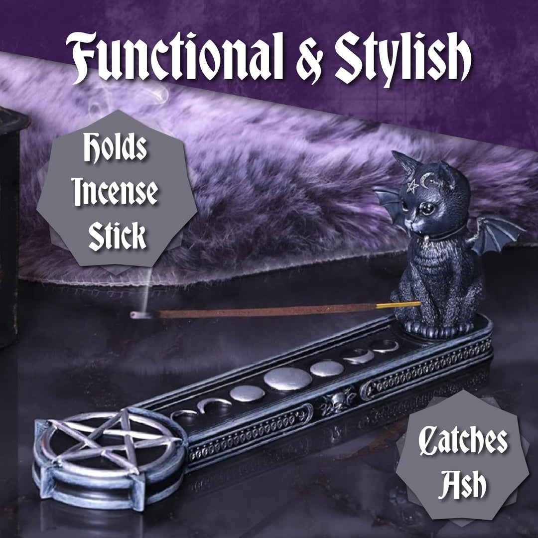 Nemesis Now Cult Cuties Malpuss Gothic Incense Holder in Black Resin