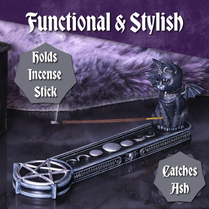 Nemesis Now Cult Cuties Malpuss Gothic Incense Holder in Black Resin