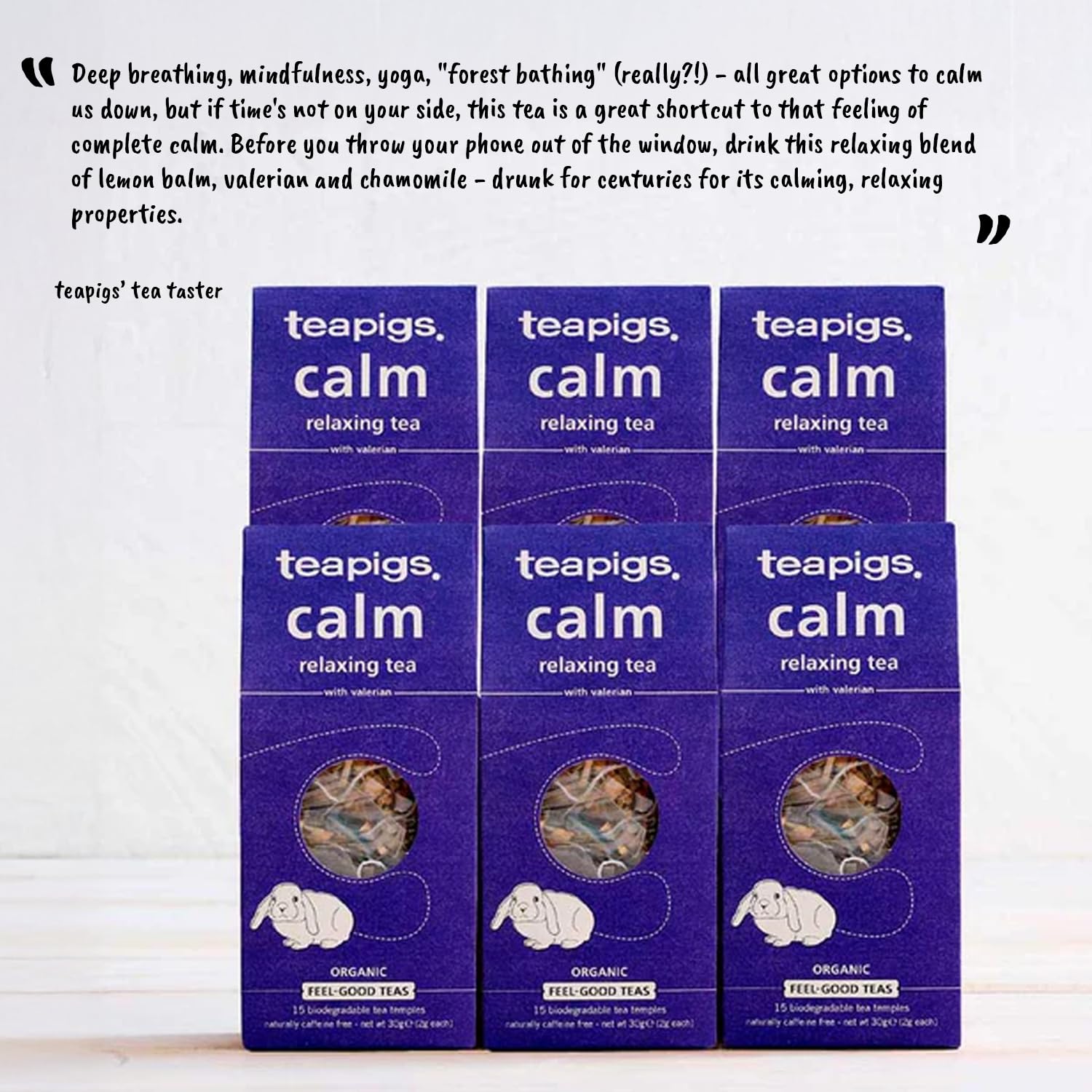 teapigs Calm Herbal Tea Bags - Caffeine-Free, Organic Chamomile & Valerian Root Blend | 15 Count 6