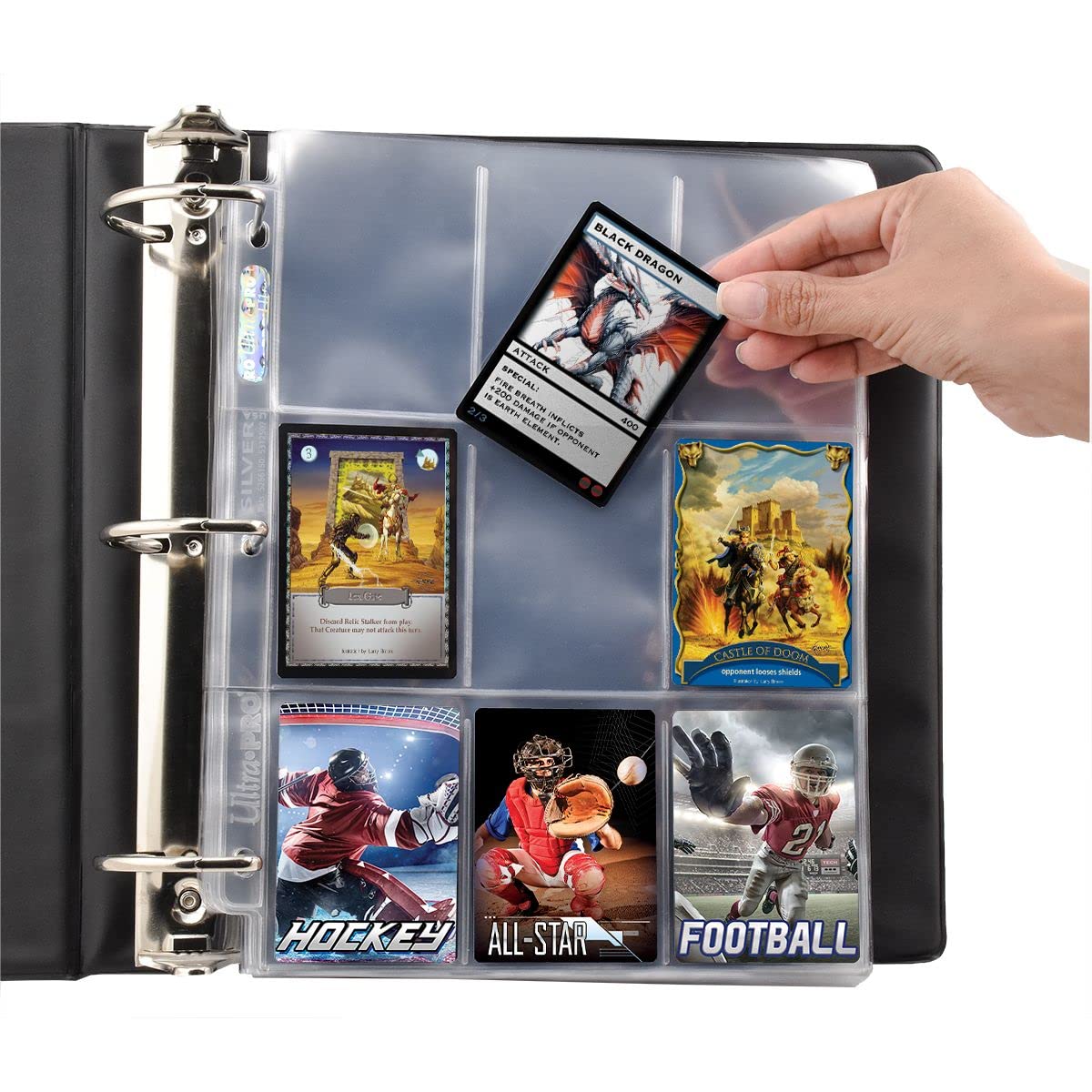 Ultra Pro 9-Pocket-Sammelkartenseiten für Sammelkarten – 100er-Pack mit säurefreiem, UV-beständigem Vinyl