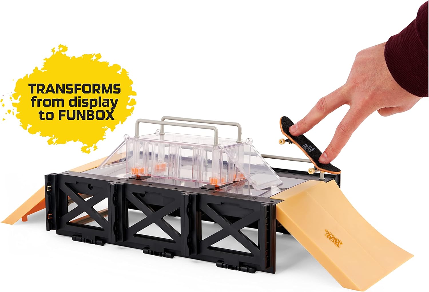 Tech Deck Play and Display Transforming Ramp Set and Carrying Case with Exclusiv 6