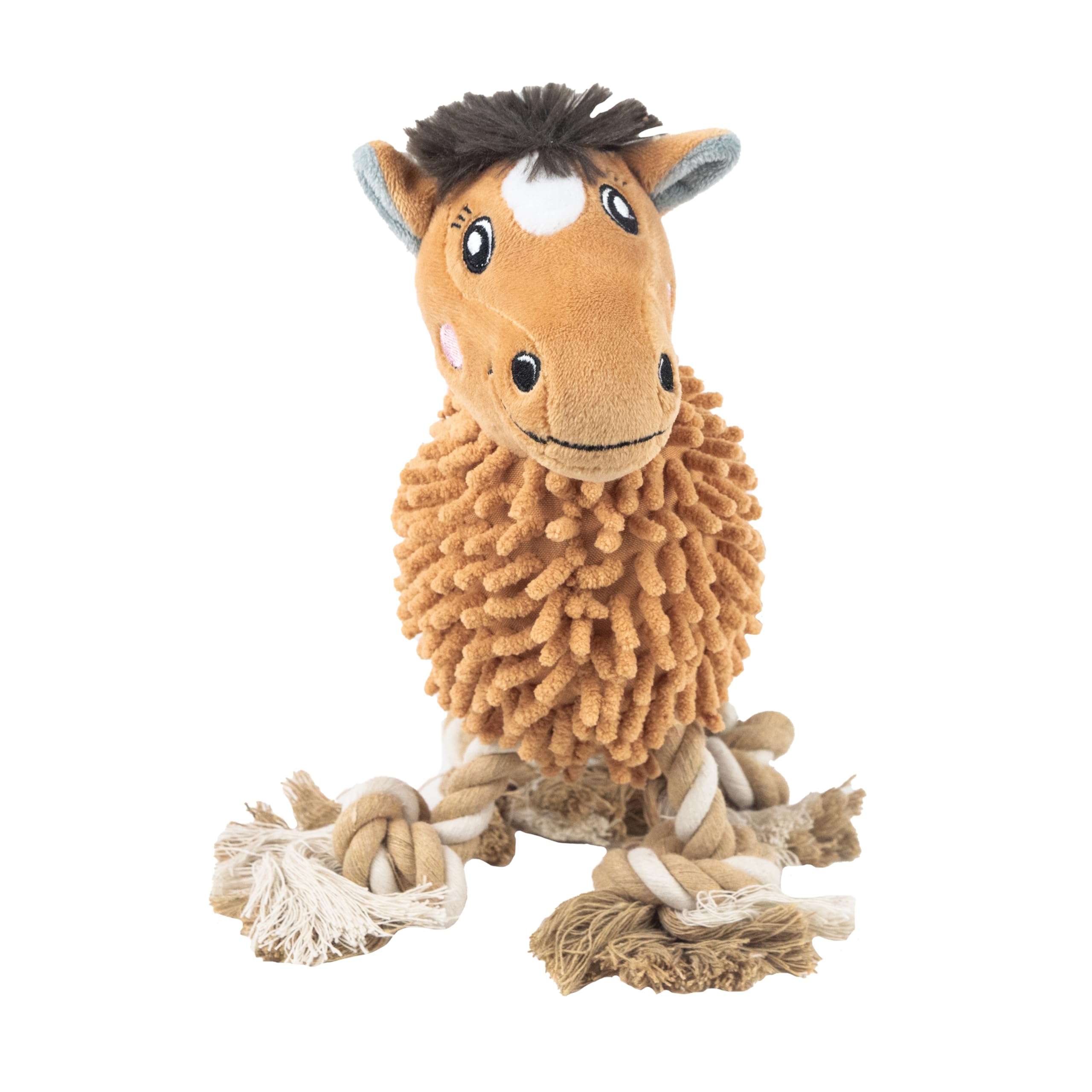 Webbox Peanut the Pony Cuddle Noodle Dog Toy - Squeaky & Soft | All Breed Sizes | 180g