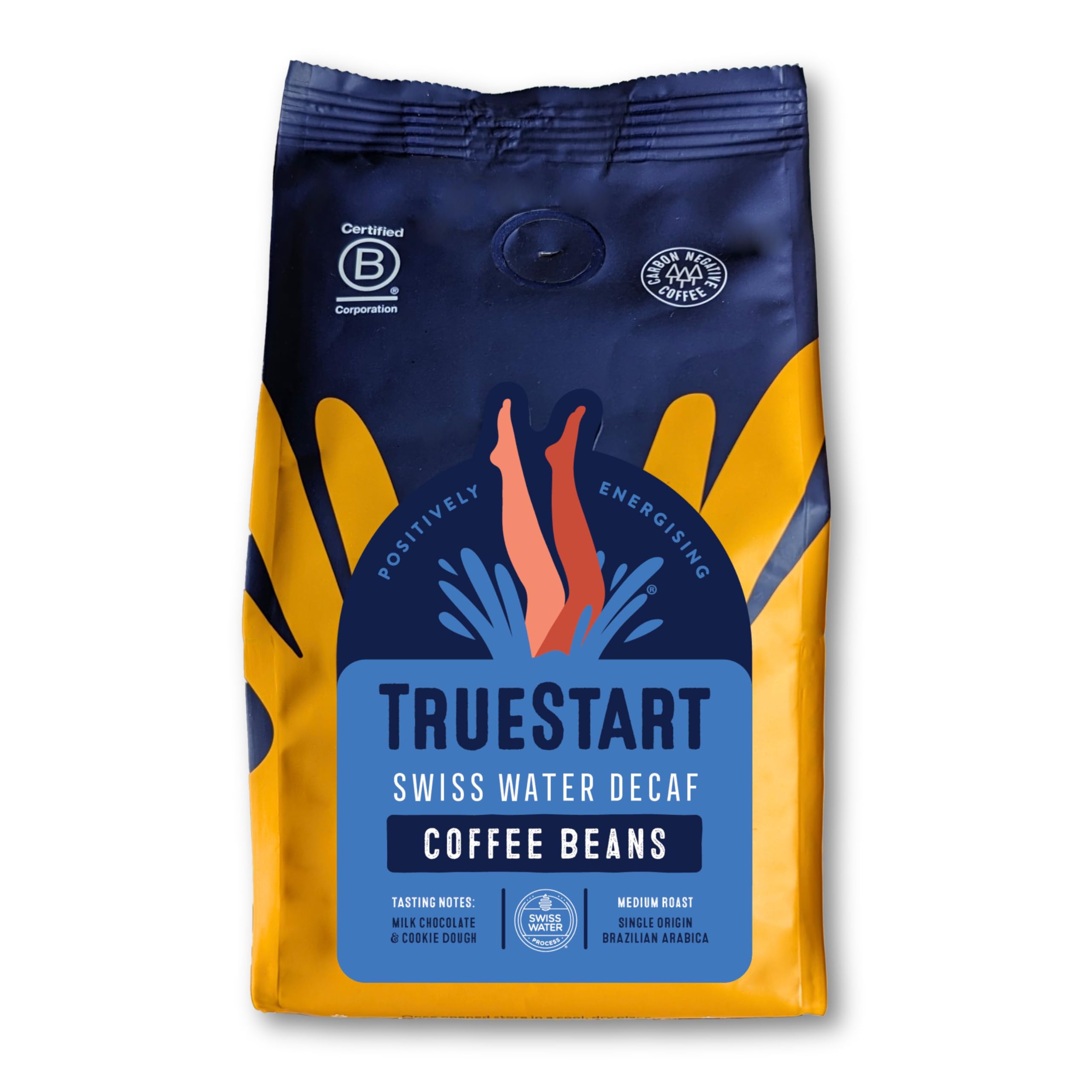 TRUESTART Swiss Water Decaf Ground Coffee - 100% Arabica, Medium Roast | 200g Bag 1