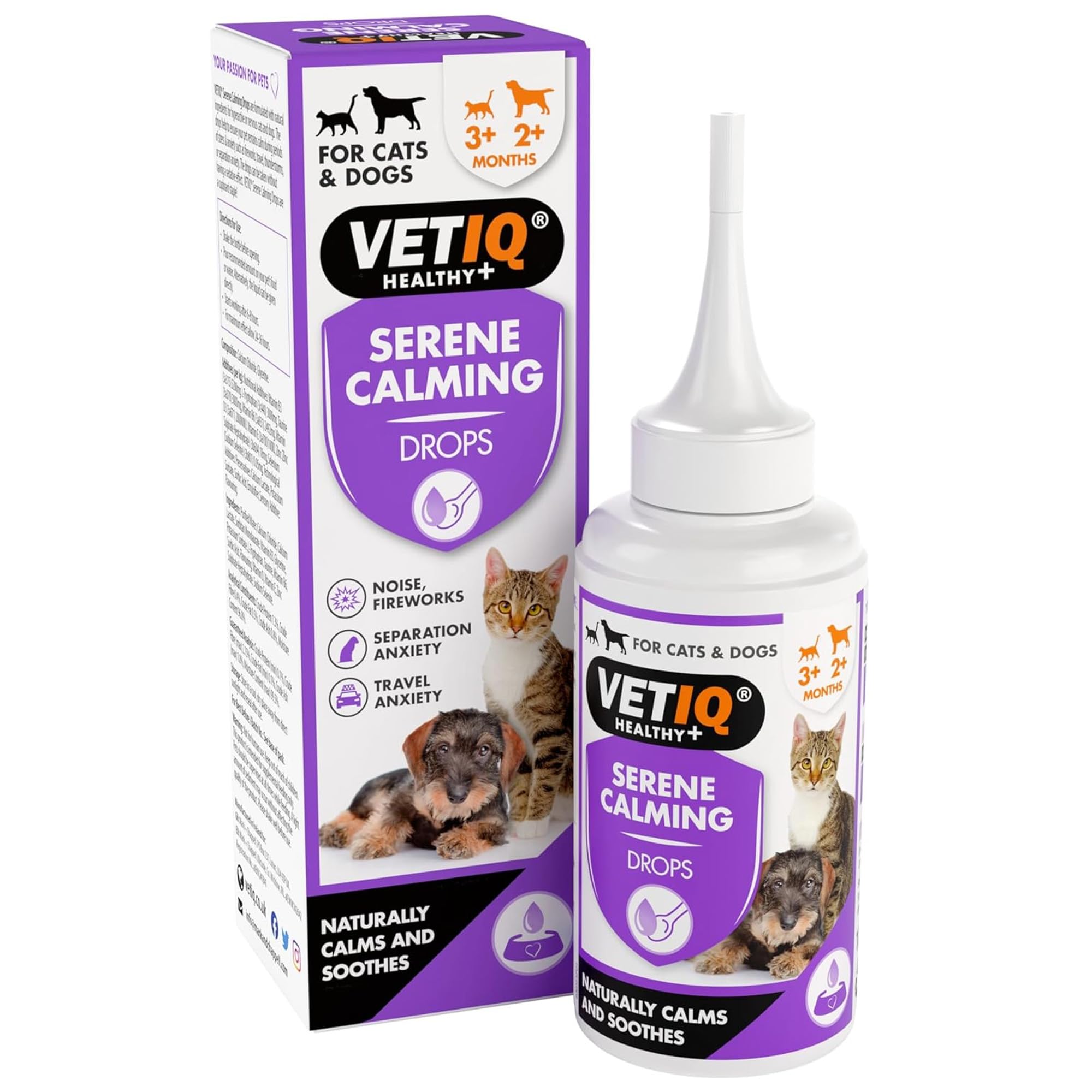 VETIQ Serene-UM Calming Drops - Calming Support for Small Dogs & Cats | 100ml