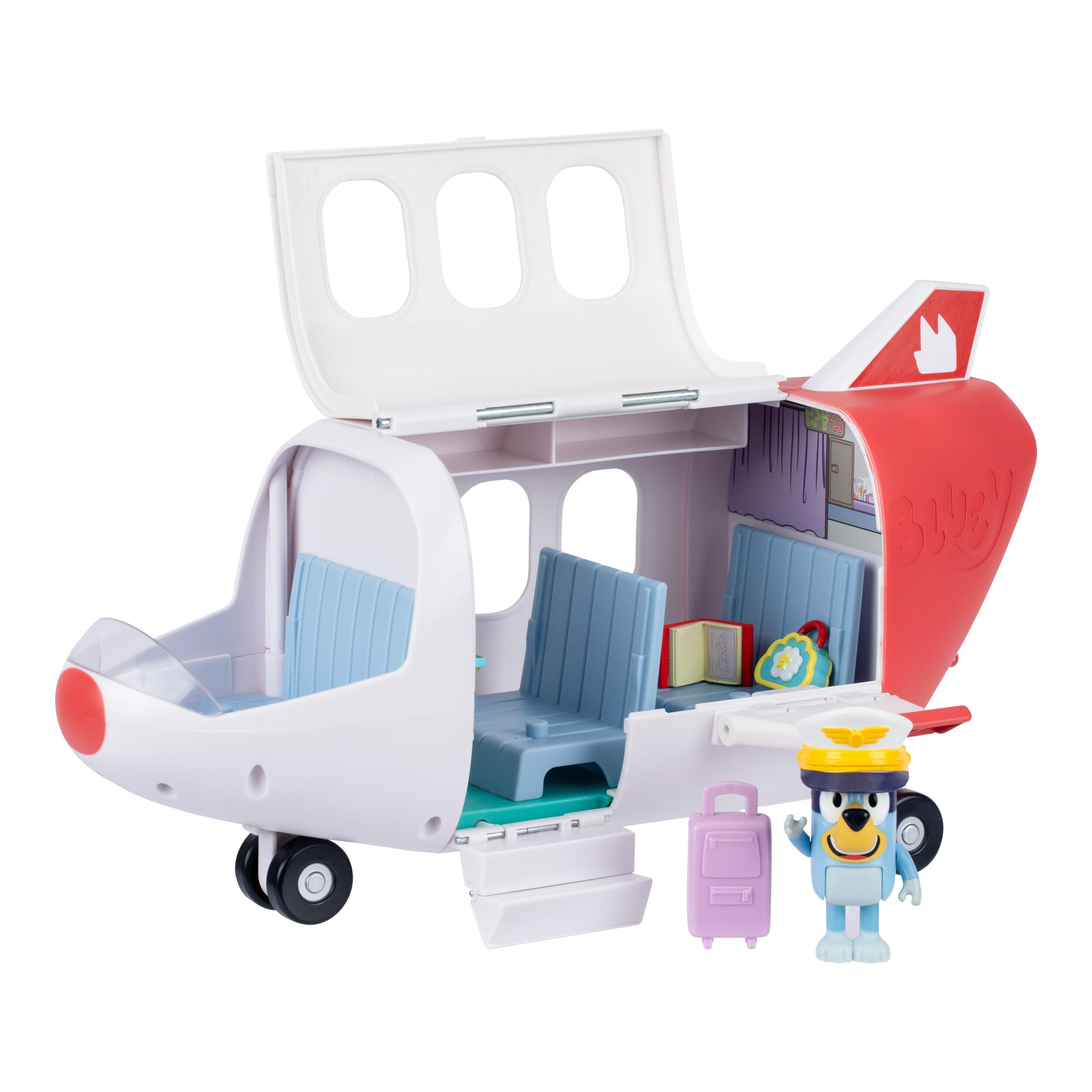 Bluey Adventure Plane - Interactive Playset | Ages 3+ | Plastic