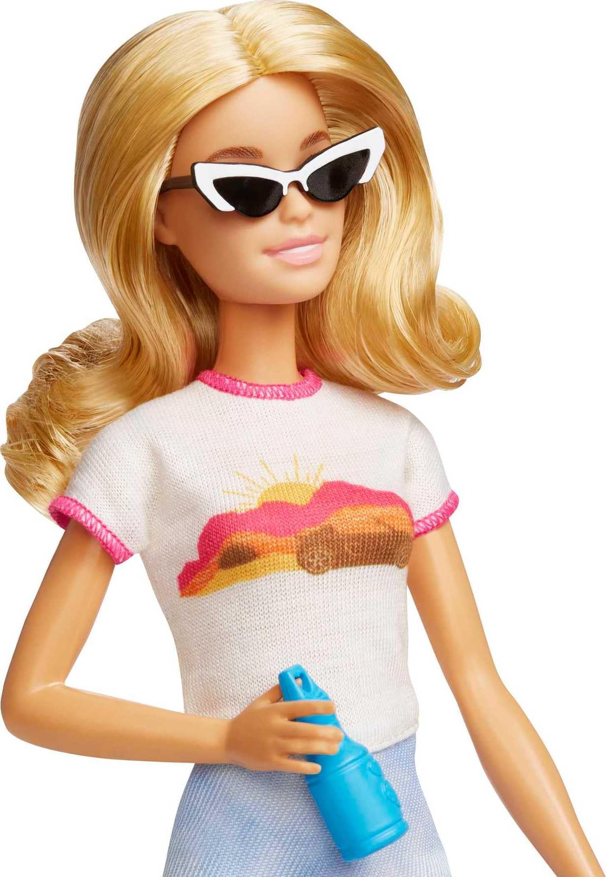 Barbie 'Malibu' Travel Doll Set with Puppy and 10+ Accessories | Blonde Hair | Model HJY18 6