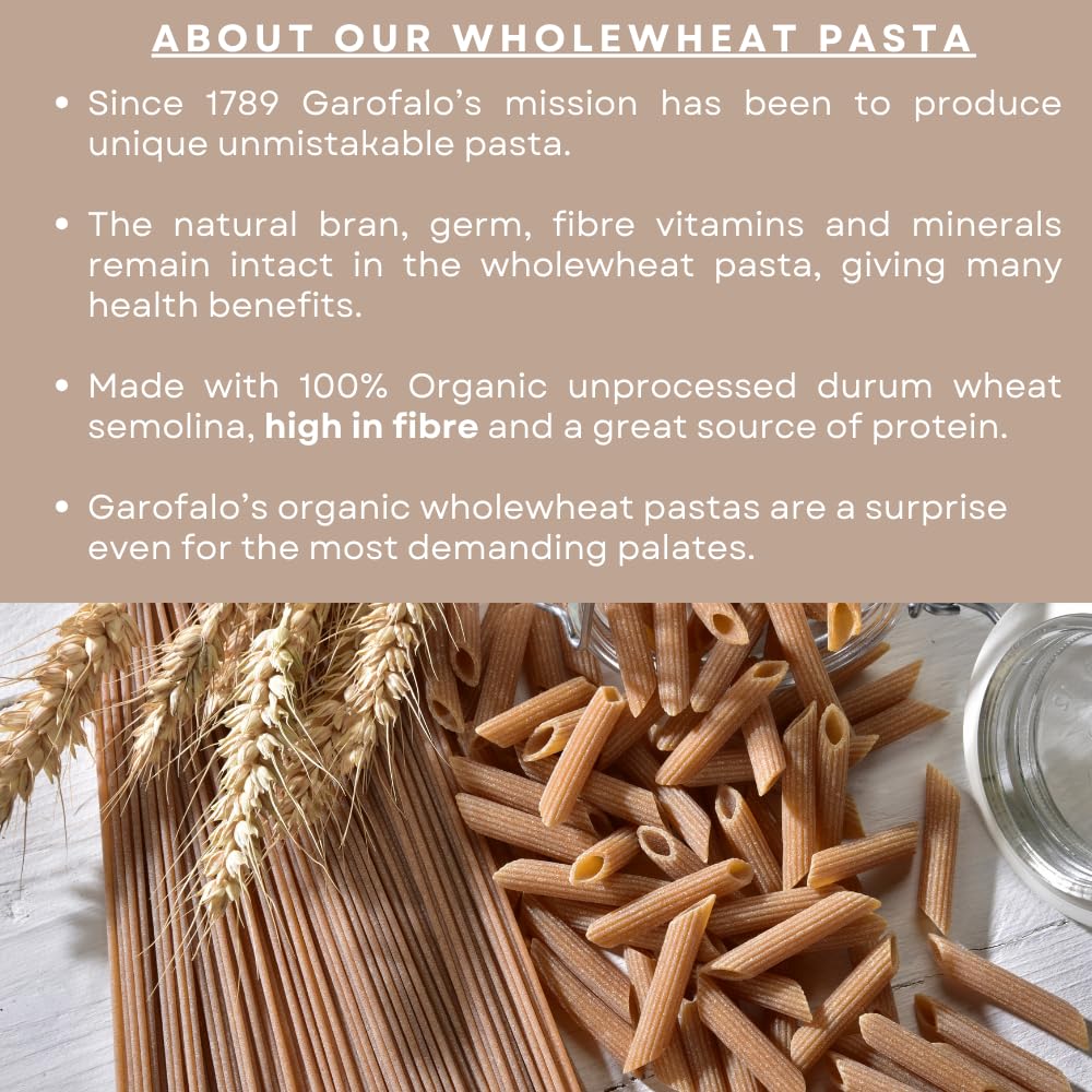 Garofalo Wholewheat Organic Mafalda Corta Italian Pasta - 500g, High Fibre | Cooks in 11 Mins 6