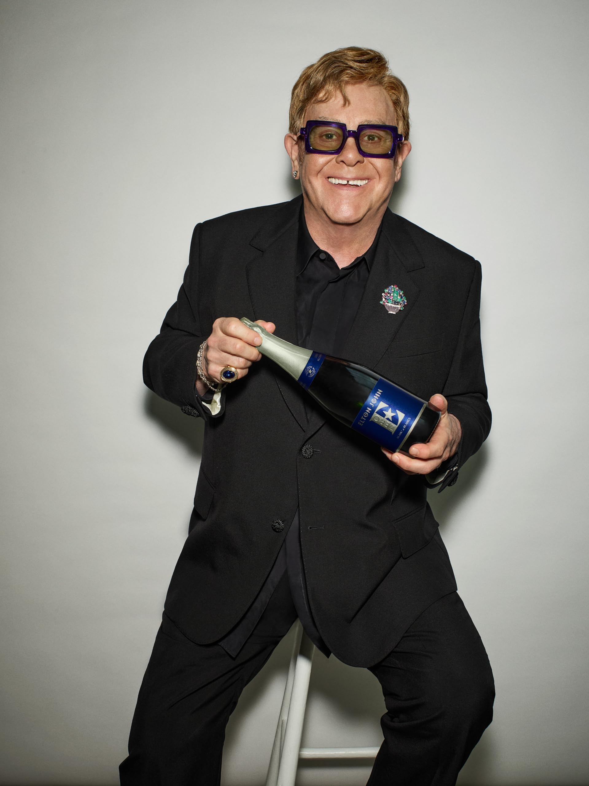 Blue Tree Elton John Zero Blanc de Blancs Non-Alcoholic Sparkling Wine - 0% ABV, 75cl 3