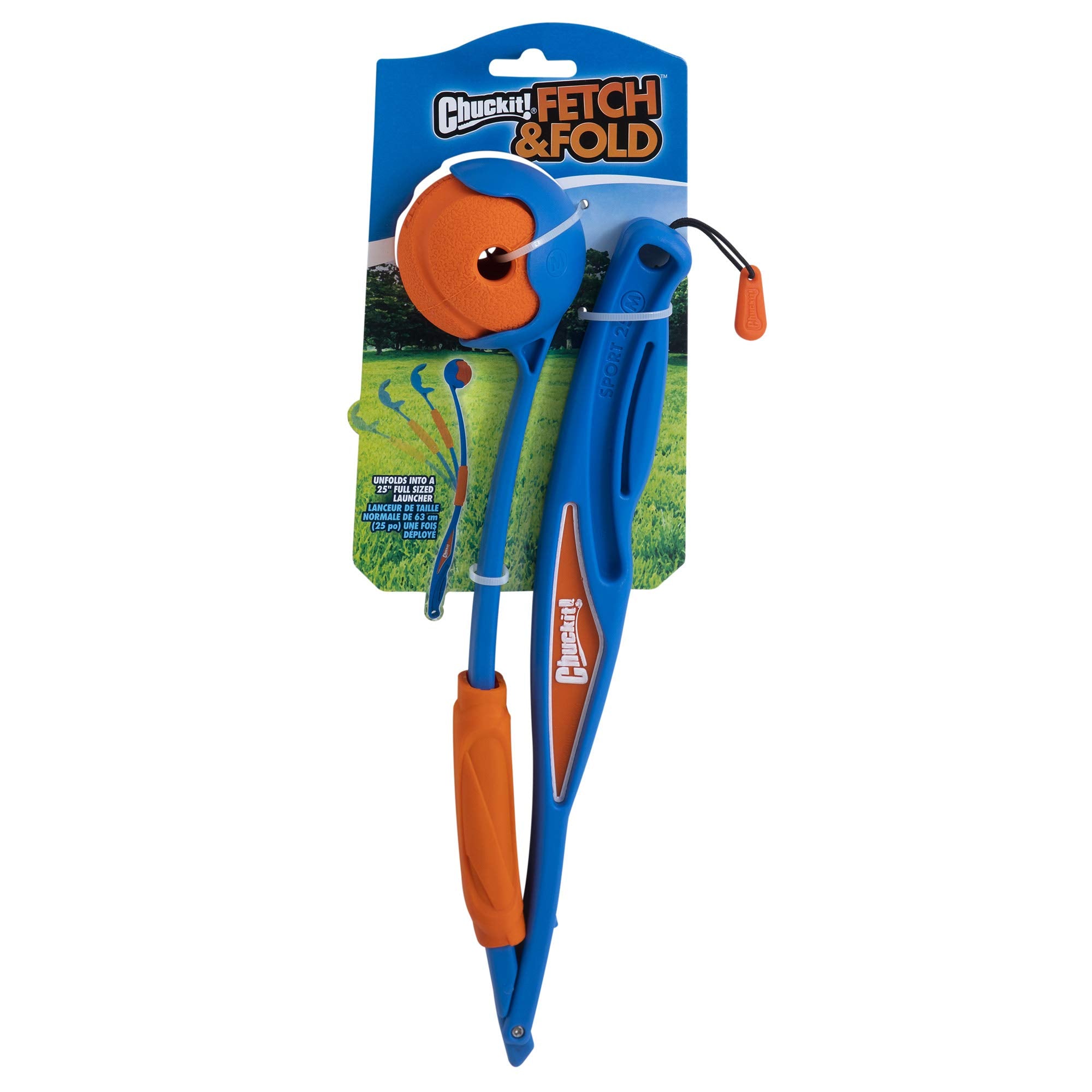 Chuckit! Fetch & Fold Dog Ball Launcher - Portable, Hands-Free Fetch | Medium Ball Included 1