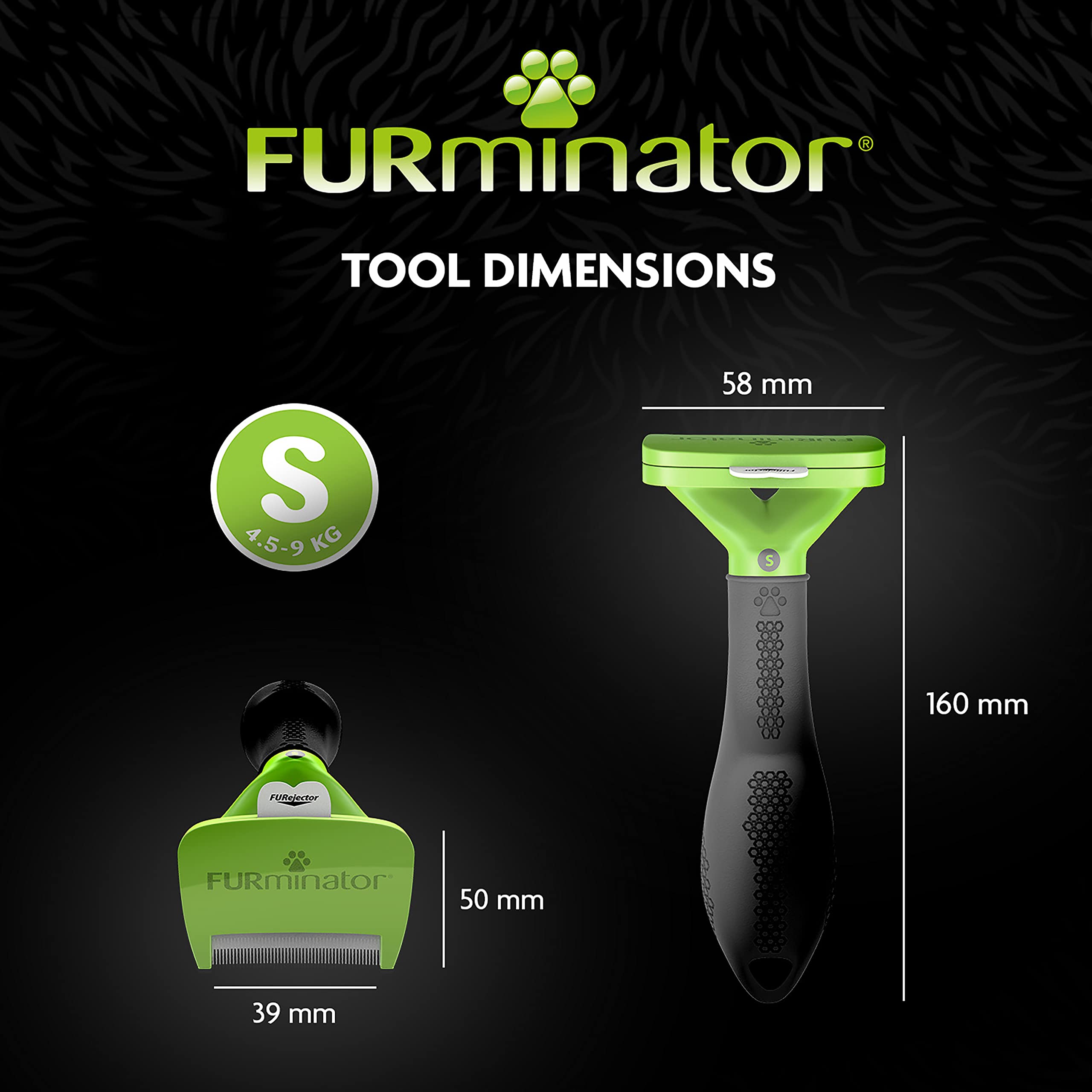 FURminator Undercoat deShedding Tool for Small Long Hair Dogs 4.5-9 kg 5