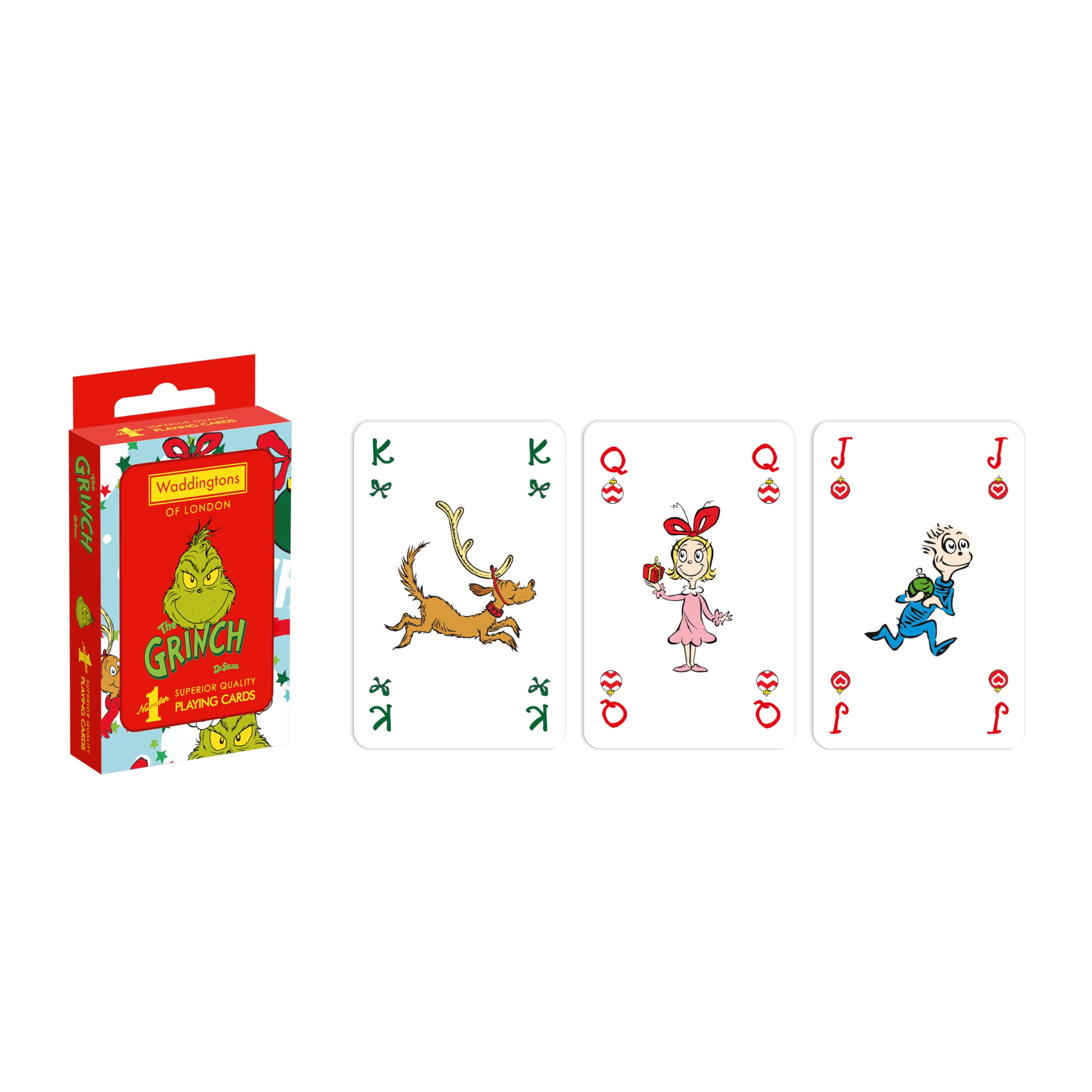 Waddingtons Number One The Grinch Playing Cards – Festive Holiday Card Game Deck 5