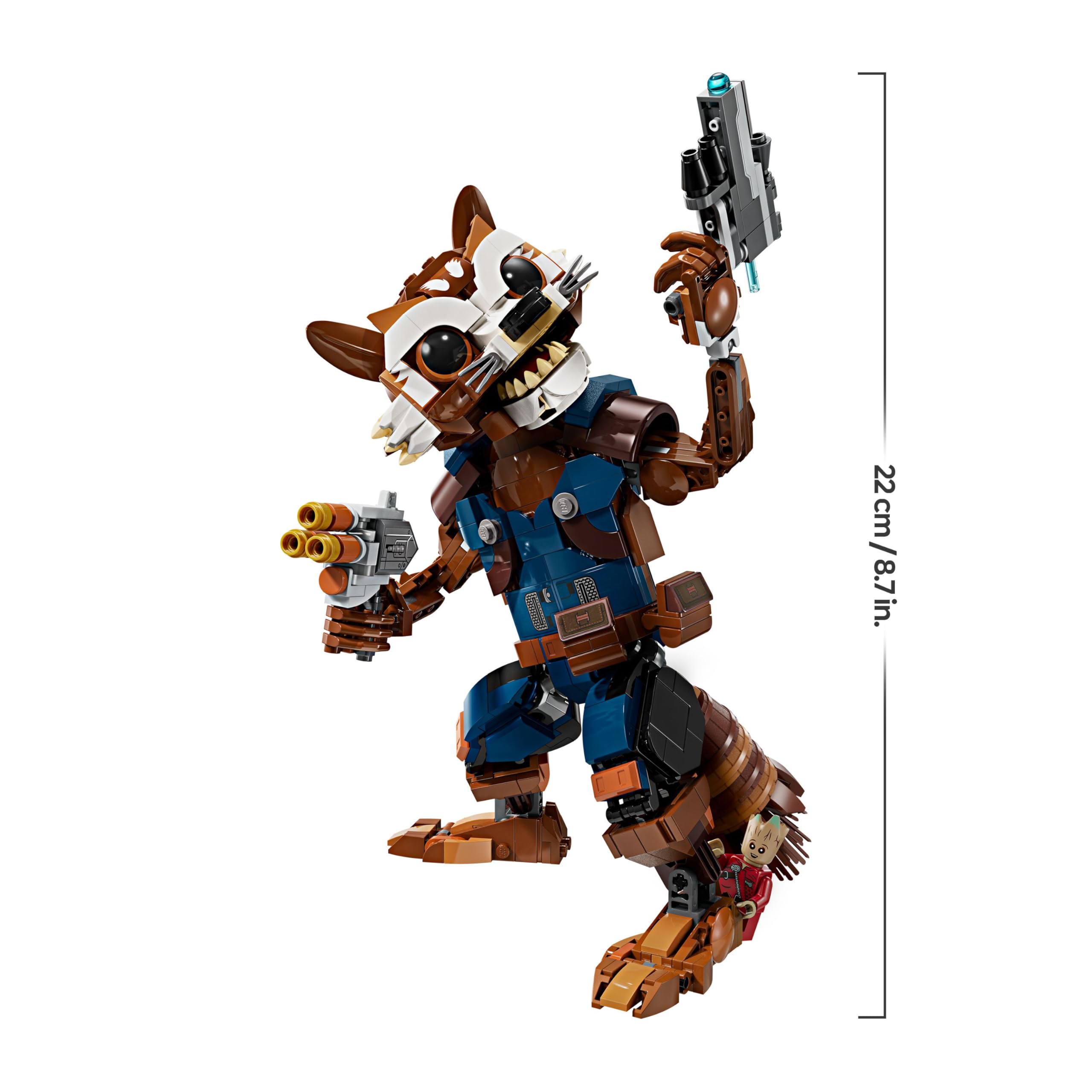 LEGO Marvel Rocket & Baby Groot Buildable Action Figure Toy Set - 10+ 13