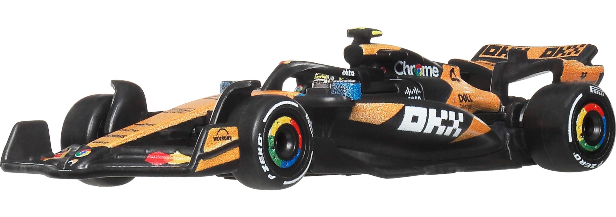 Hot Wheels 1:64 Scale McLaren #4 Lando Norris F1 Die-Cast Collectible JKD88 4