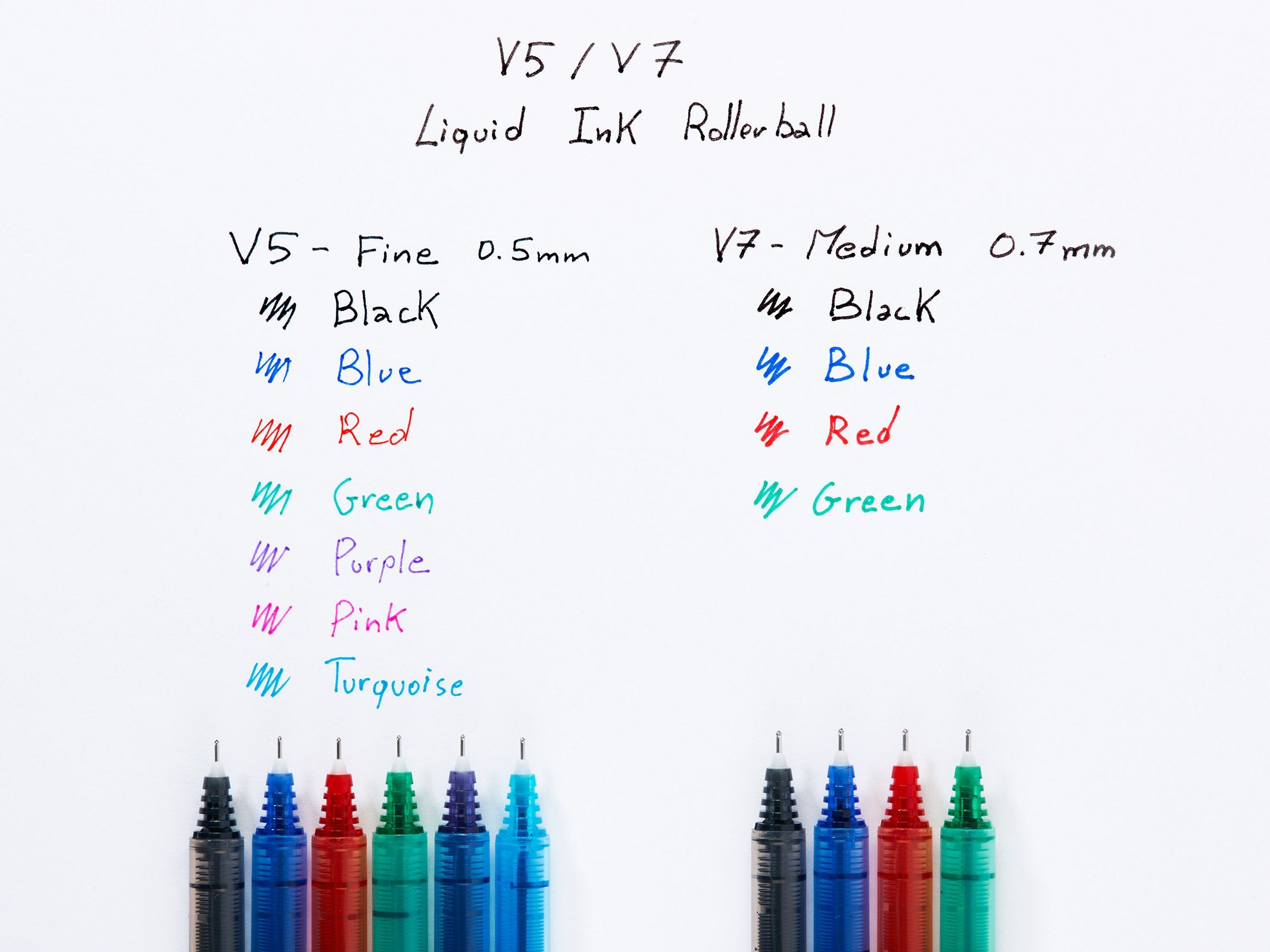 Pilot V7 Liquid Ink Rollerball 0.7mm Tip - Blue, Pack of 4 5