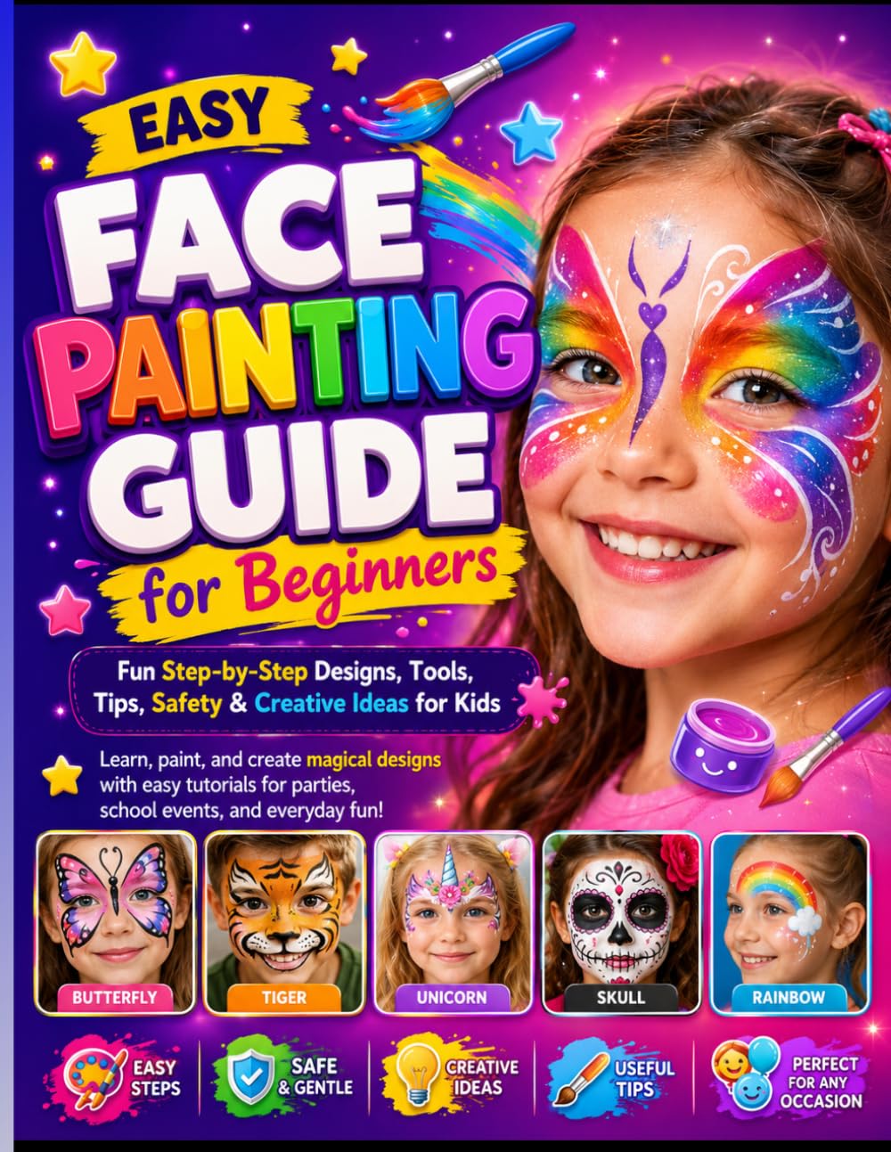 Easy Face Painting Guide for Beginners: Fun Step-by-Step Face Paint Designs | Paperback 1