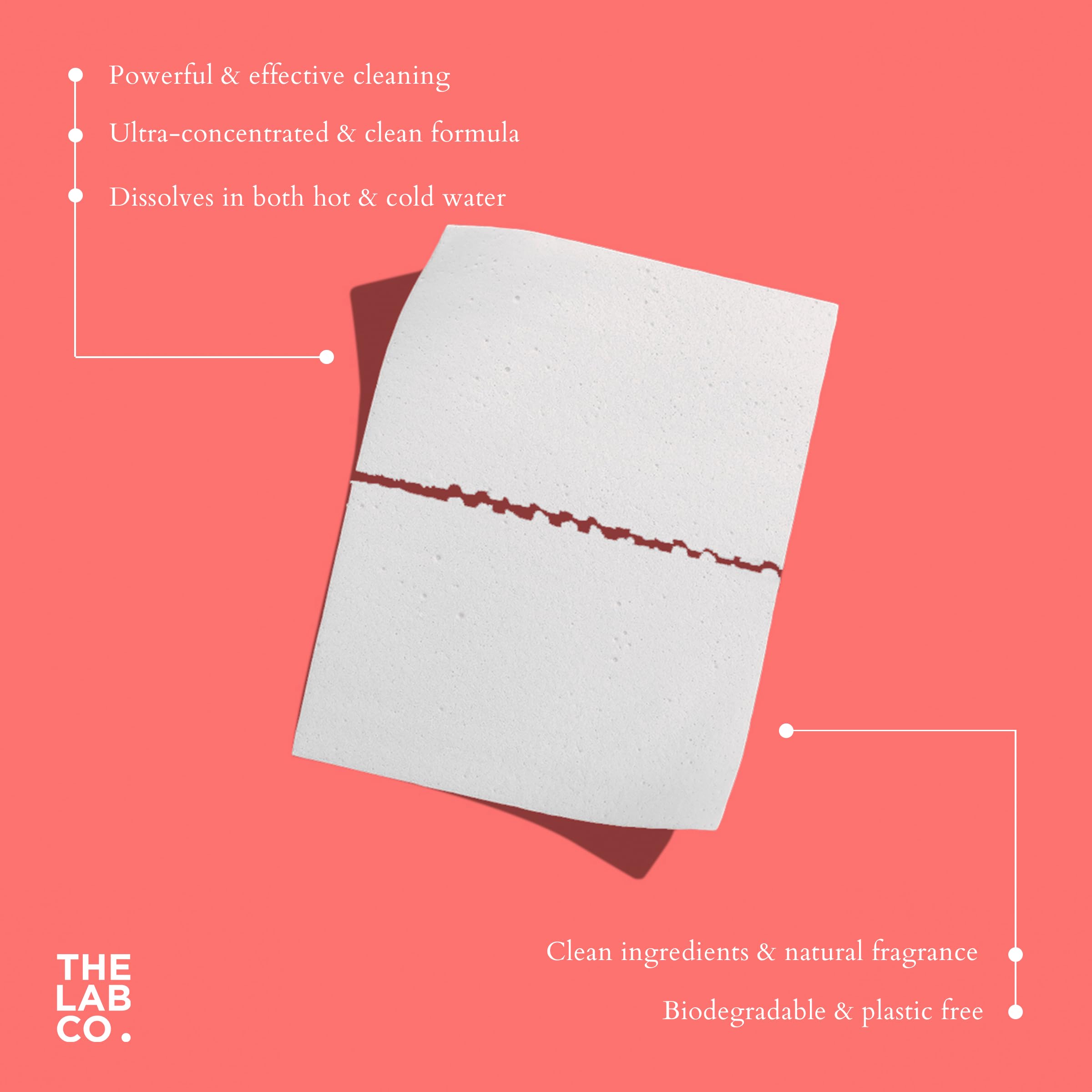 The Lab Co. - Laundry Detergent Strips (32 Loads, Non-Bio, Sensitive Skin, Energising Grapefruit Amber Eucalyptus) 7