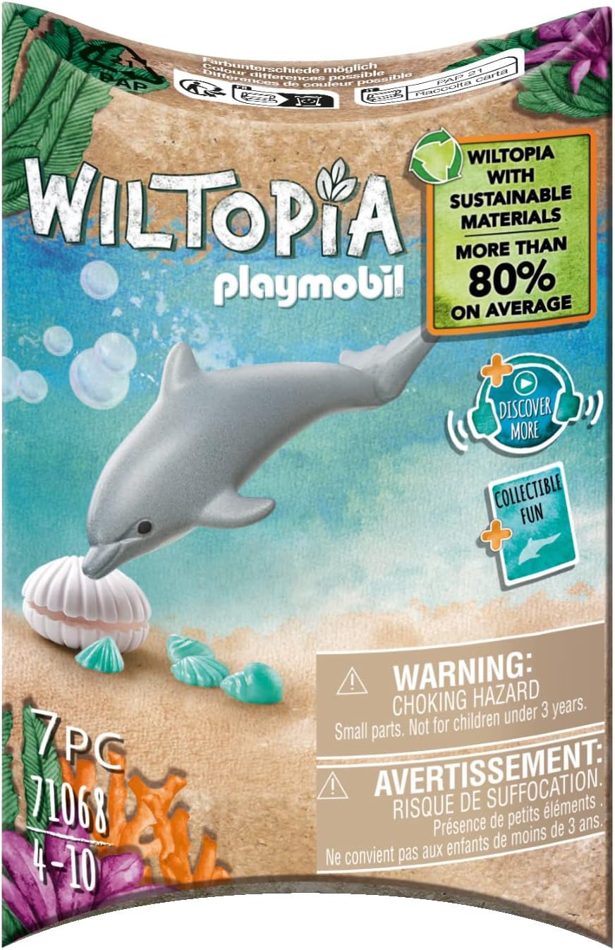 Playmobil 71068 Wiltopia Baby Dolphin Playset - Educational Animal Toy for Ages 4+ 1