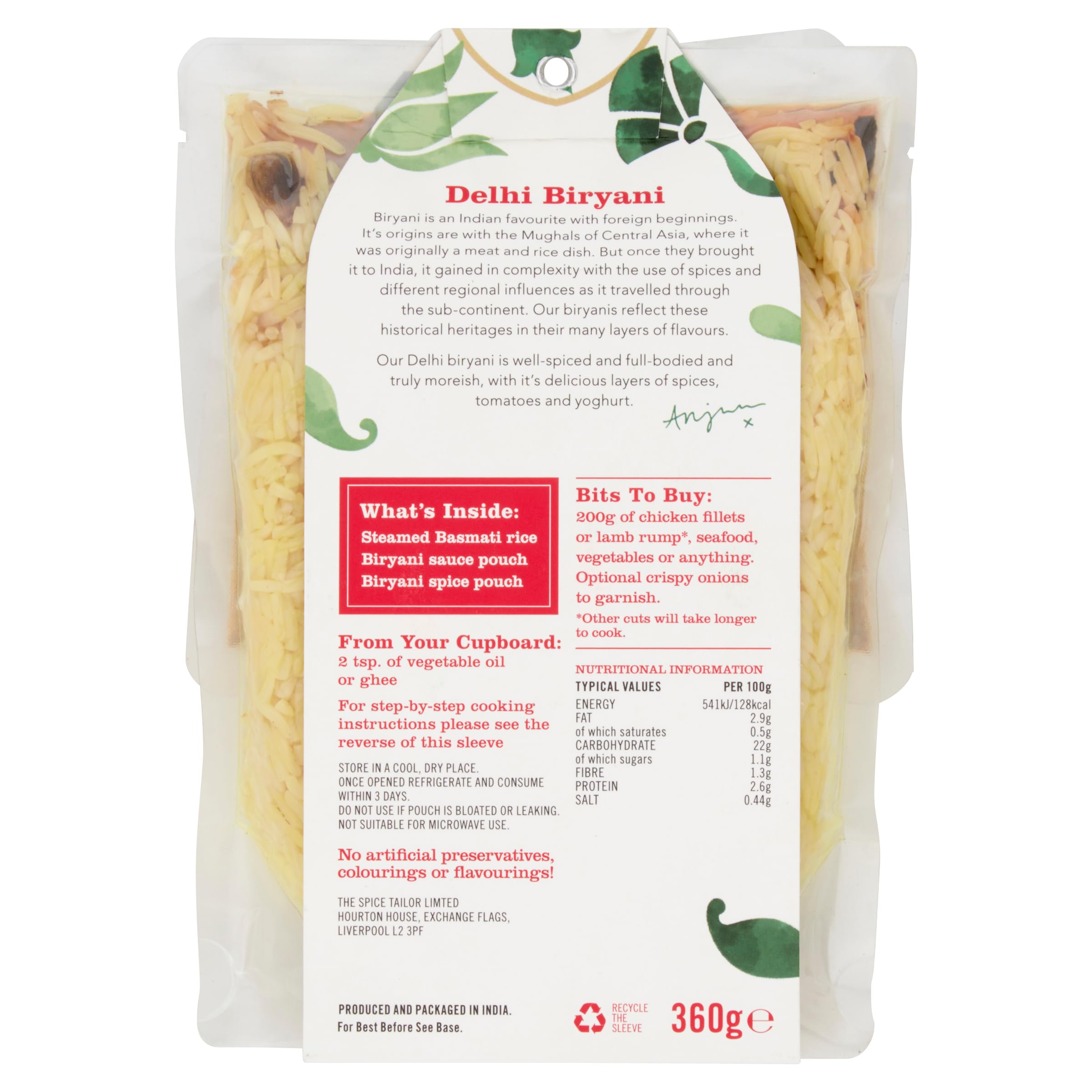 The Spice Tailor Delhi Biryani Kit - Authentic Indian Meal | 360g