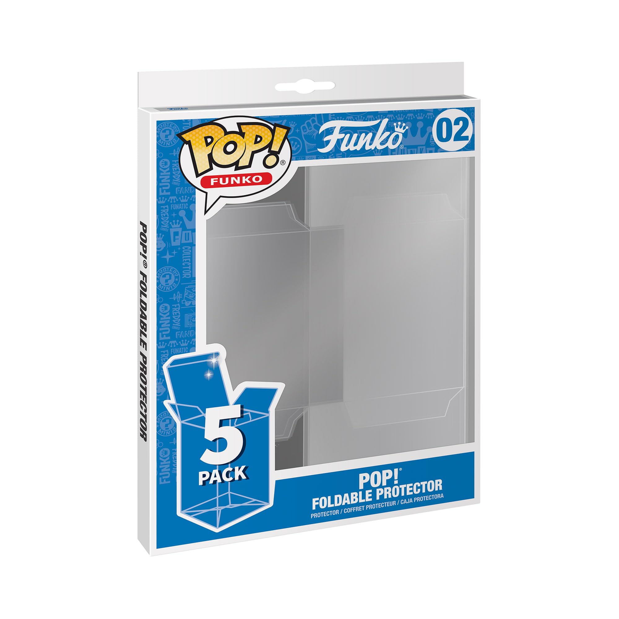 Funko POP! Protector - 5 Pack Foldable Protector for Standard POP! Boxes | .3 MM Thick PET