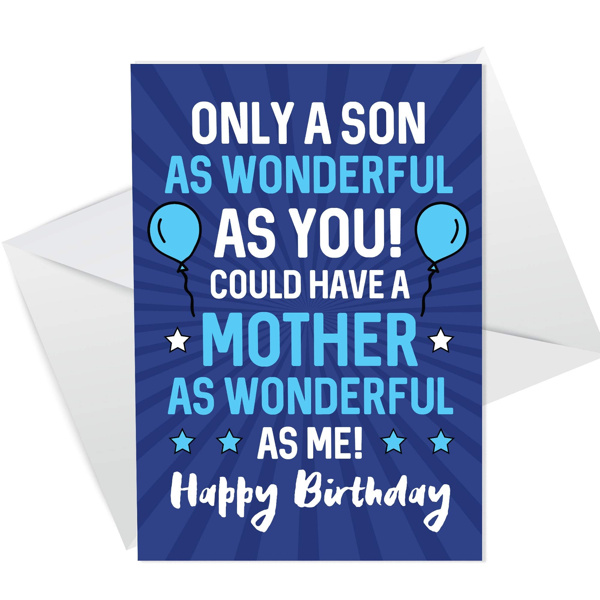RED OCEAN Funny Birthday Card For Son - Humorous Design | A6 Size | 300gsm Card