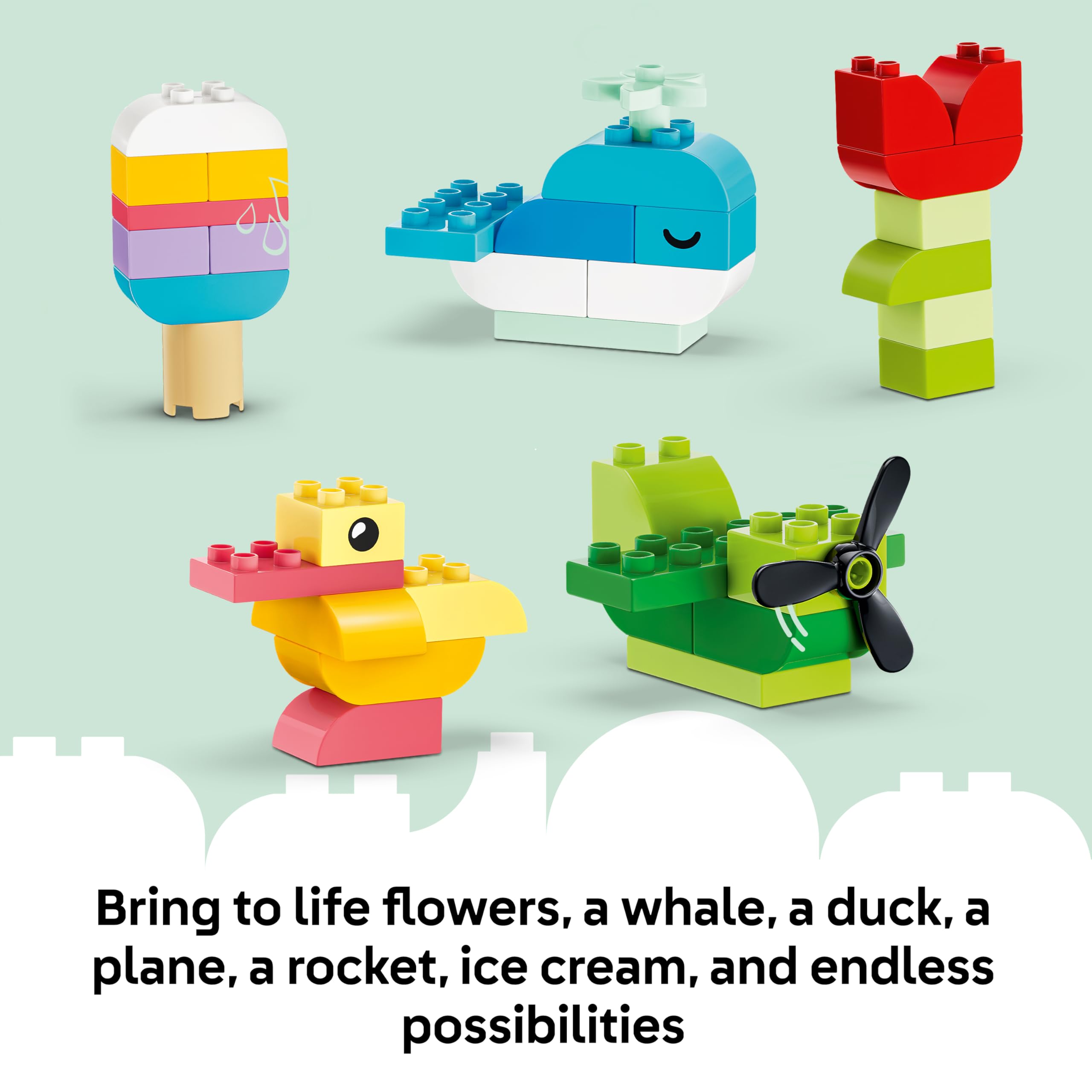 LEGO DUPLO Colourful Creative Box - 80 Bricks | Ages 1.5+ | Educational Building Set 7