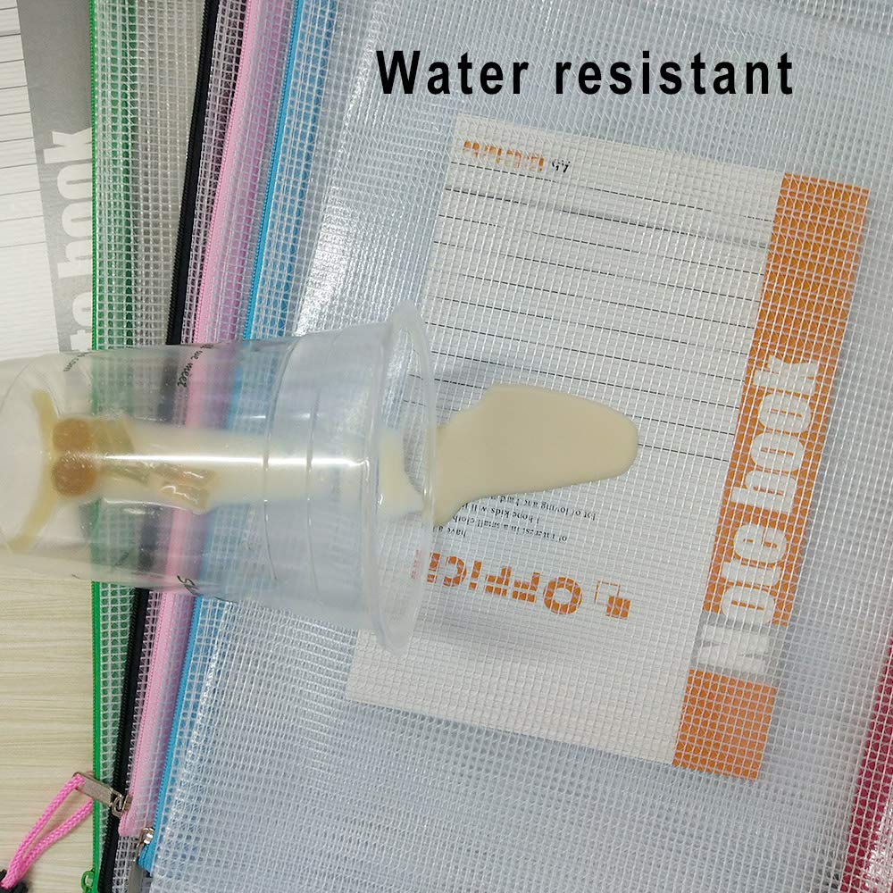 NORTHERN BROTHERS 24PCS A4 Plastic Zip Wallets - Coloured PVC Folders | Hanging Feature 5