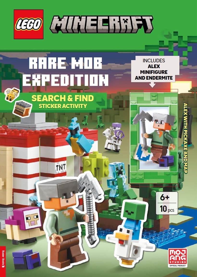 LEGO Minecraft: Rare Mob Expedition Search & Find Sticker Activity Book | Ages 6-8 | 34 Pages