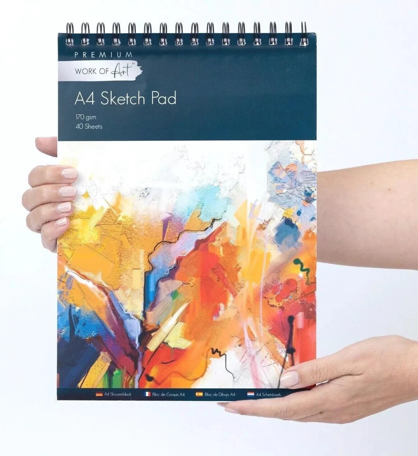 EasyNote A4 Sketch Pad - 170gsm Cartridge Paper | 40 Sheets Spiral Bound 4