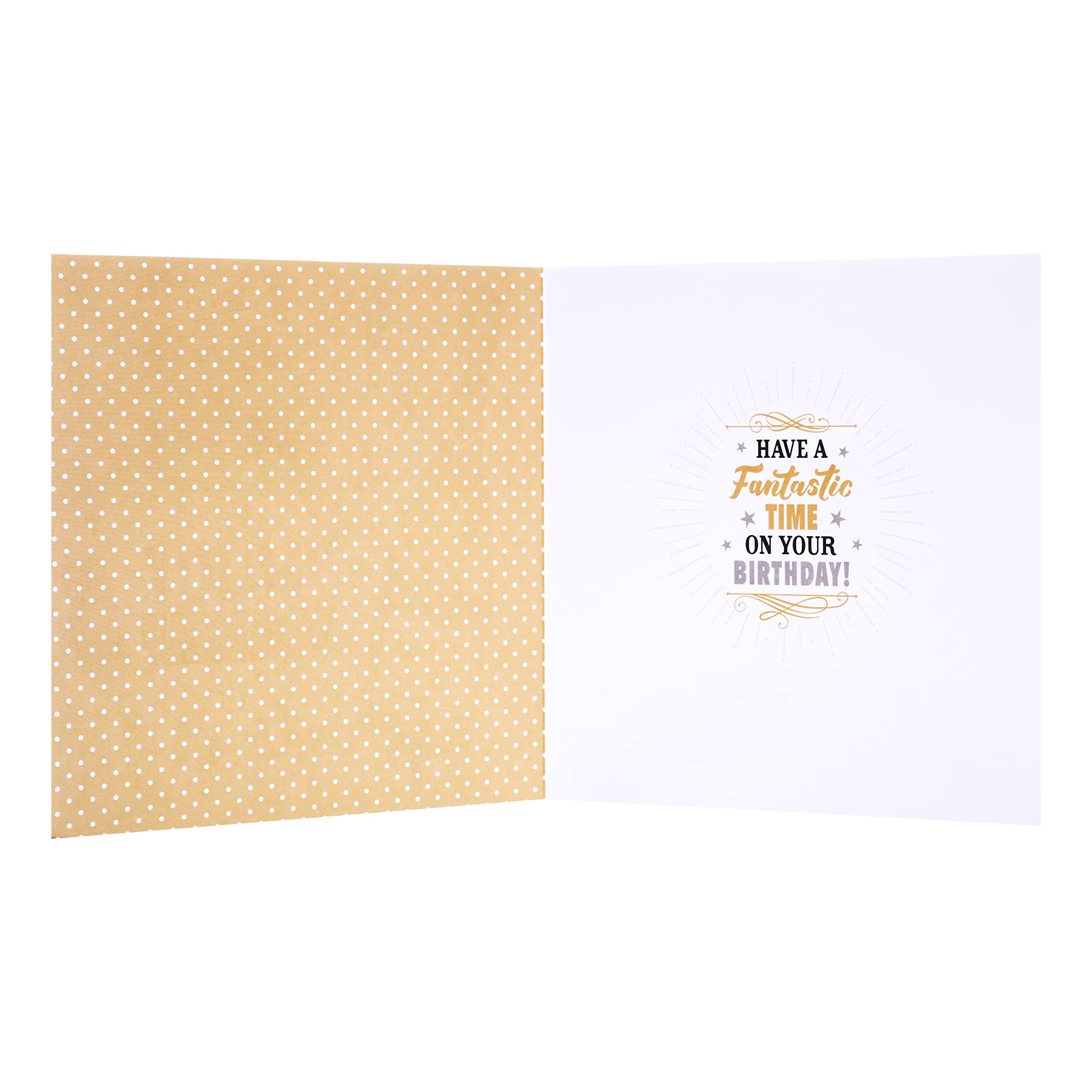Hallmark 21st Birthday Card - Contemporary Illustrated Champagne Design | Gold Foil | 3D Add-On 2