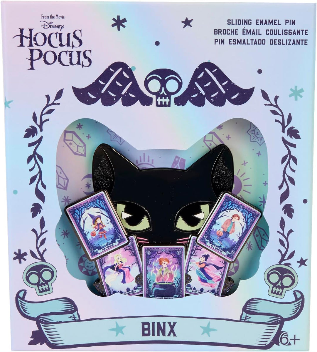 Loungefly Disney Hocus Pocus Binx Tarot Glow-in-the-Dark Enamel Pin (WDPN3603)