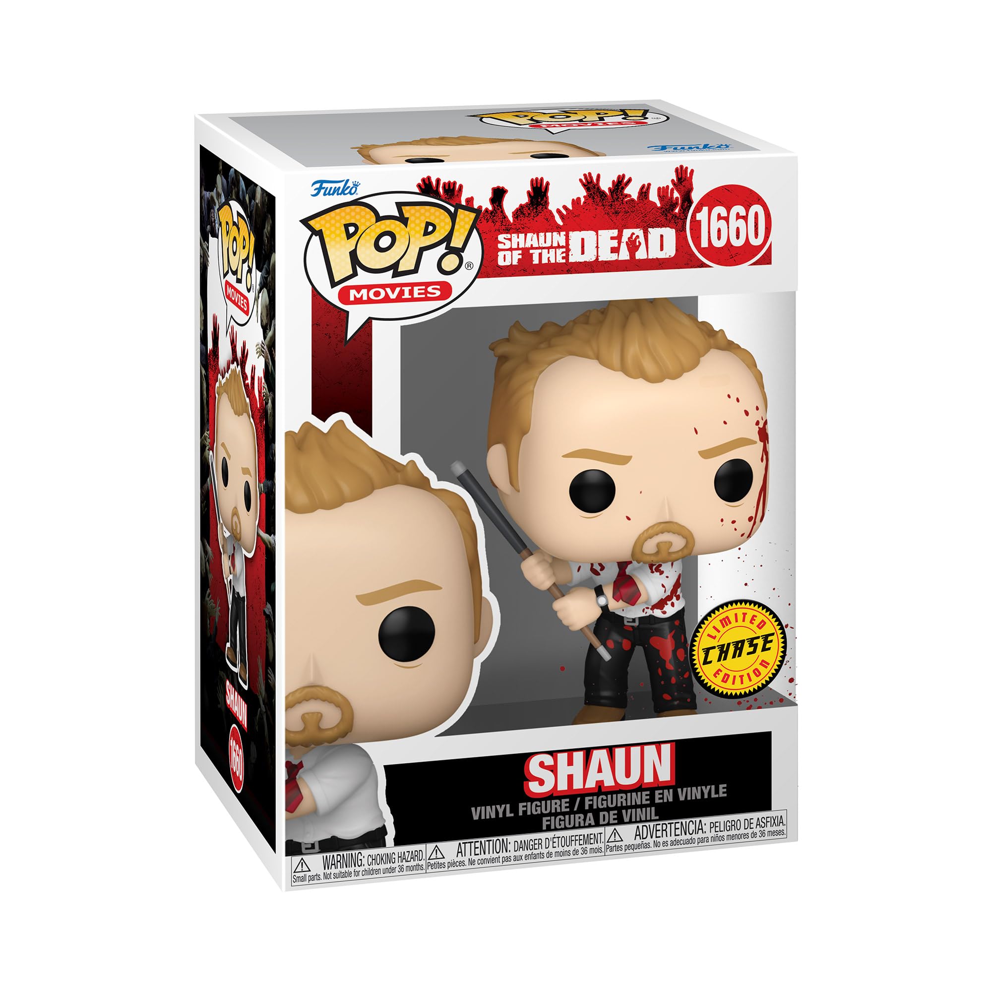 Funko Pop! Movies: Shaun of the Dead - Shaun Vinyl Figure (84931) Rare Chase Variant 14