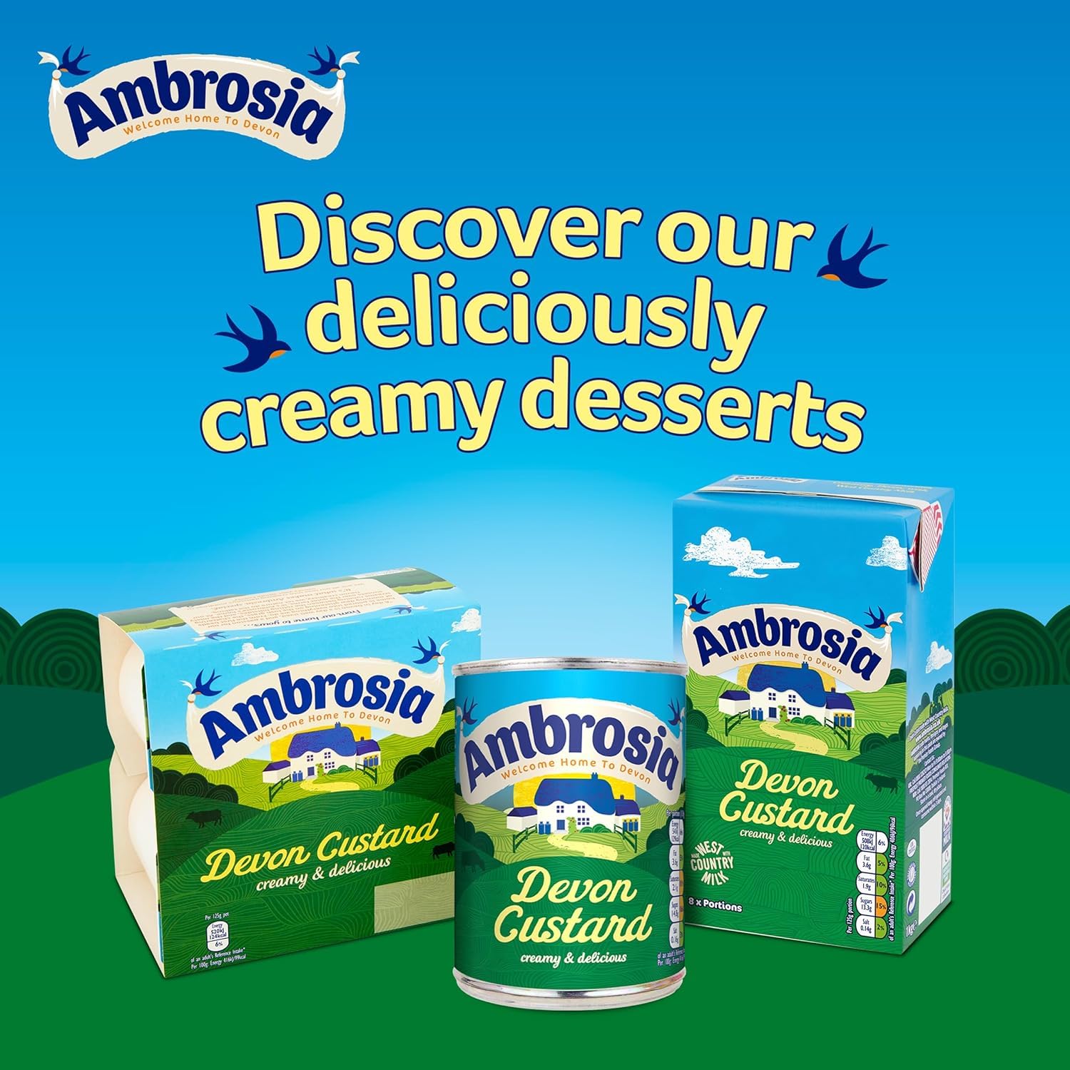 Ambrosia Devon Custard Pots - Original Recipe Creamy Ready-to-Eat Dessert | 12 x 150g Pots 6