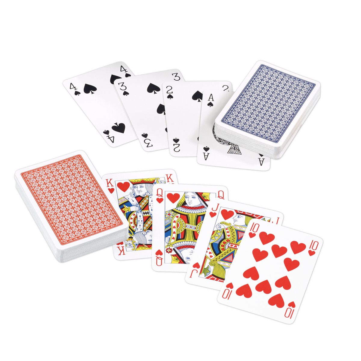 Waddingtons Number 1 Playing Cards - Classic Red & Blue Twin Pack | Linen Finish | Standard Edition