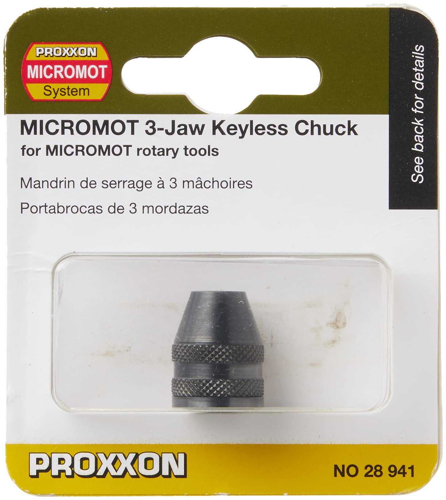 PROXXON28941 Keyless3-Jaw Chuck0.5-3.2mm for Precision Tools 4