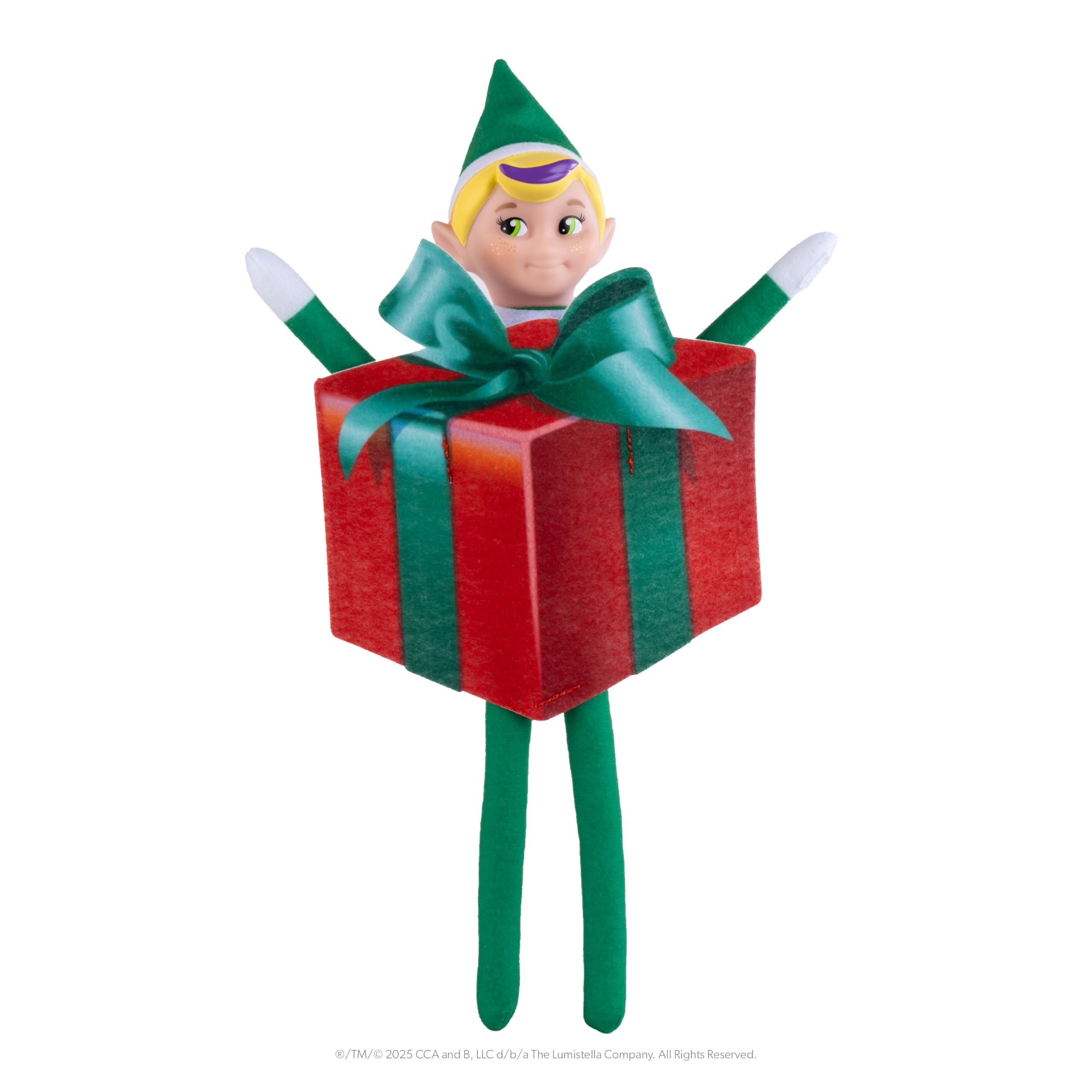 The Elf on the Shelf Elf Mates Costume - Felt Gift Box Accessory for 3+ 4