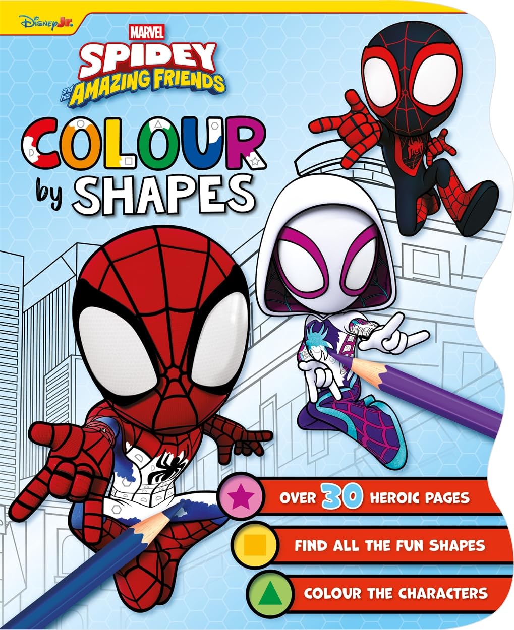 Autumn Marvel Spidey & Friends: Colour by Shapes Activity Book - Ages 4-6 | 32 Pages | English
