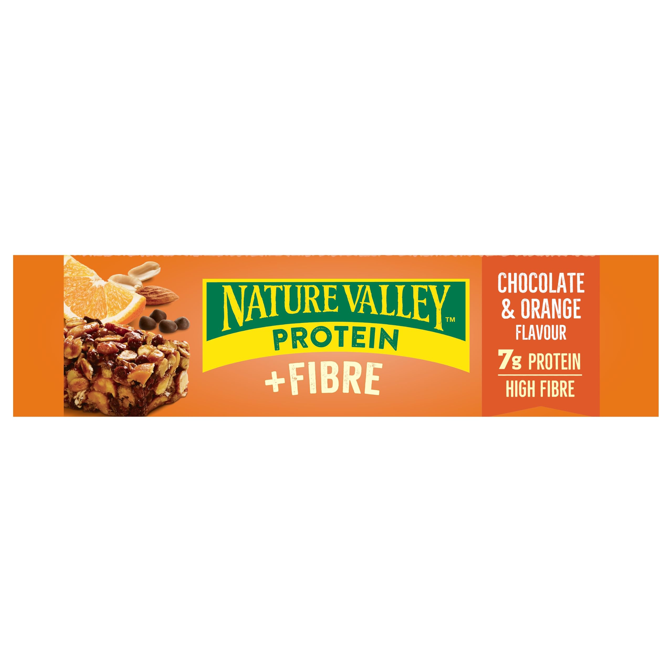 Nature Valley Protein Chocolate & Orange Bars - 7g Protein | High Fibre | No Artificial Flavours