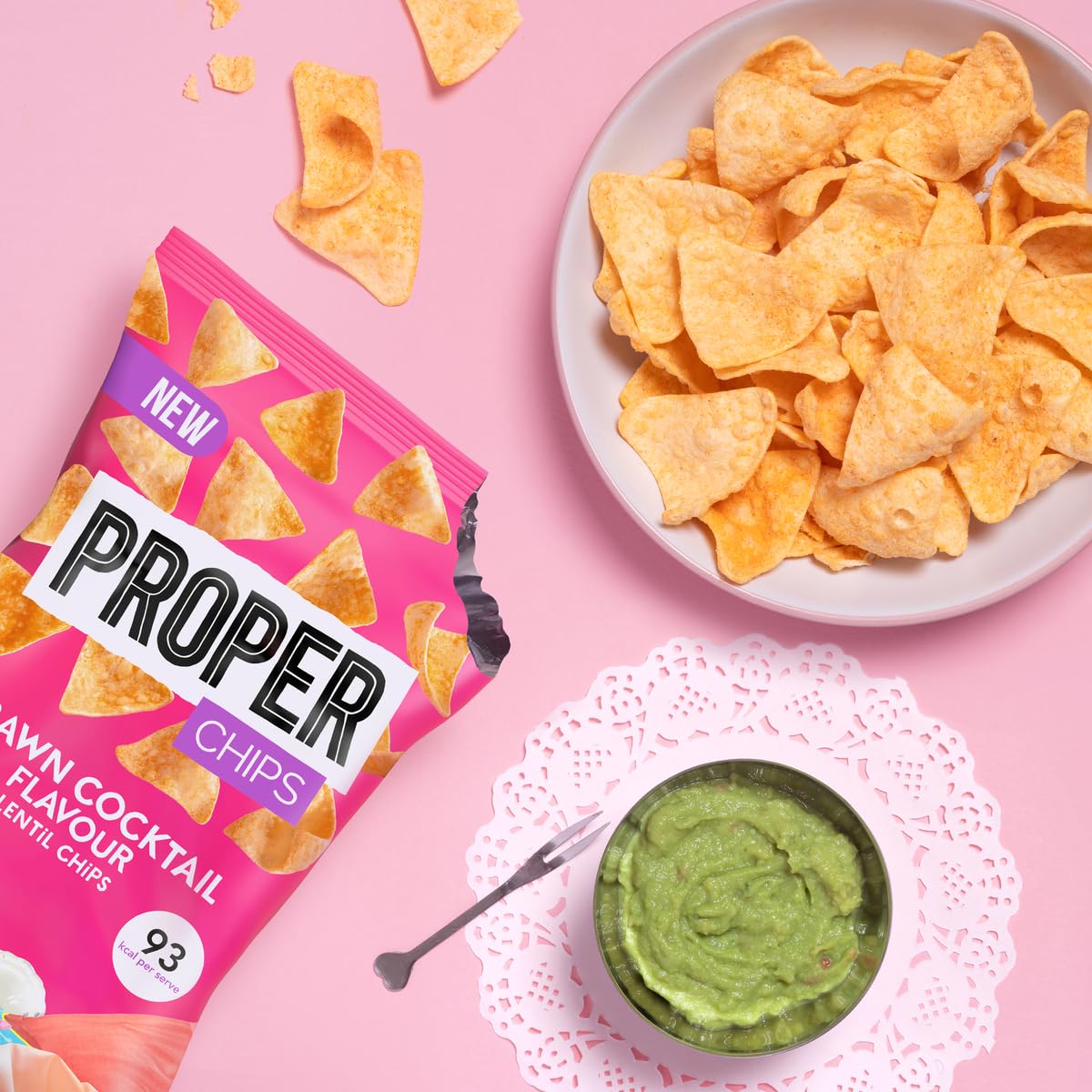 PROPER Prawn Cocktail Lentil Chips - Protein Rich Snack | Vegan & Gluten-Free | 8 x 85g Pack 3