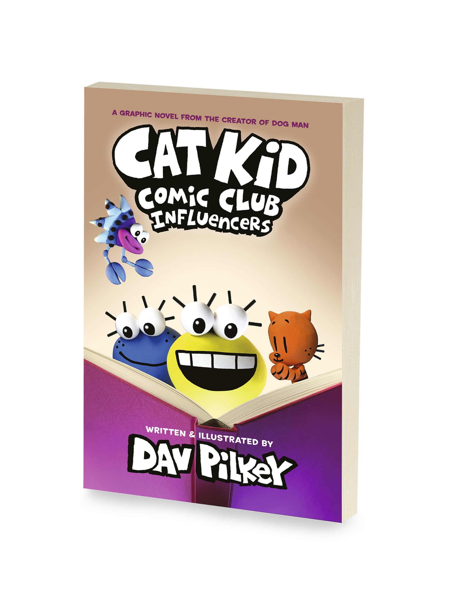 Cat Kid Comic Club 5: Influencers - A Graphic Novel Adventure by Dav Pilkey | Ages 7-10 | Paperback