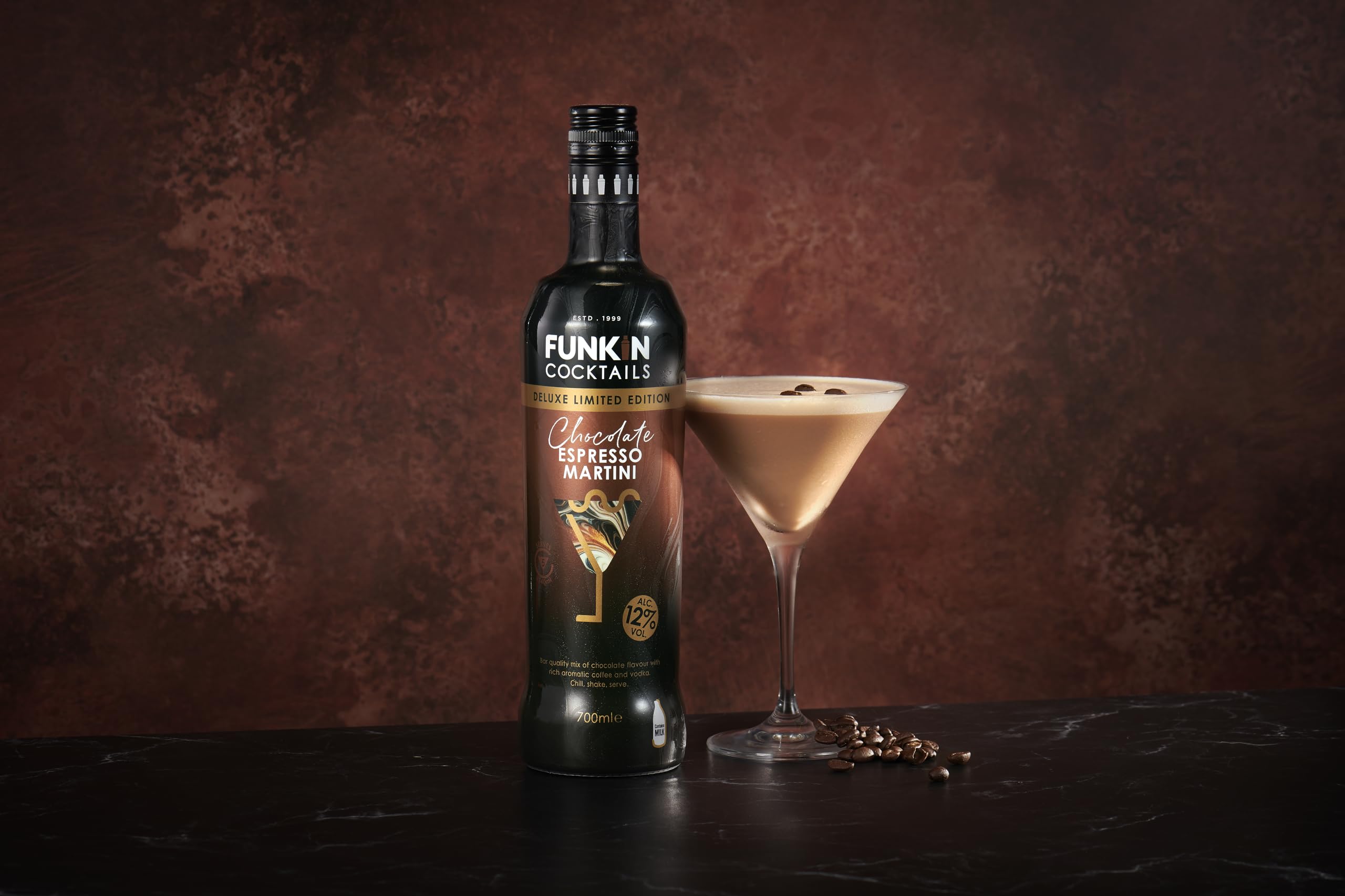 Funkin Chocolate Espresso Martini Ready to Drink Cocktail | 12% ABV | 700ml Bottle 3